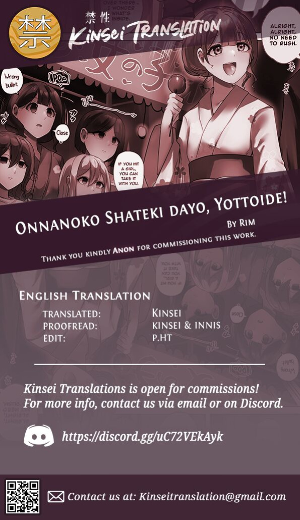 [Rim] Onnanoko Shateki dayo, Yottoide! [Kinsei Translations]