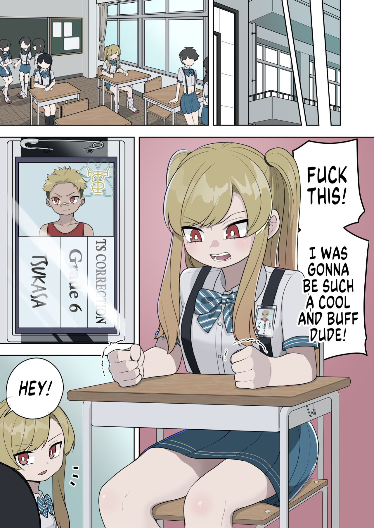 [Amuai Okashi Seisakusho (Ochita Ato Daisuki Samurai, Ahoge Kinoko)] Kyousei Gimukyouiku! TS Ecchi na Onnanoko Kunrenkou! | Correction and Duty Education! Training School for Lewd TS Girls! [GTF]