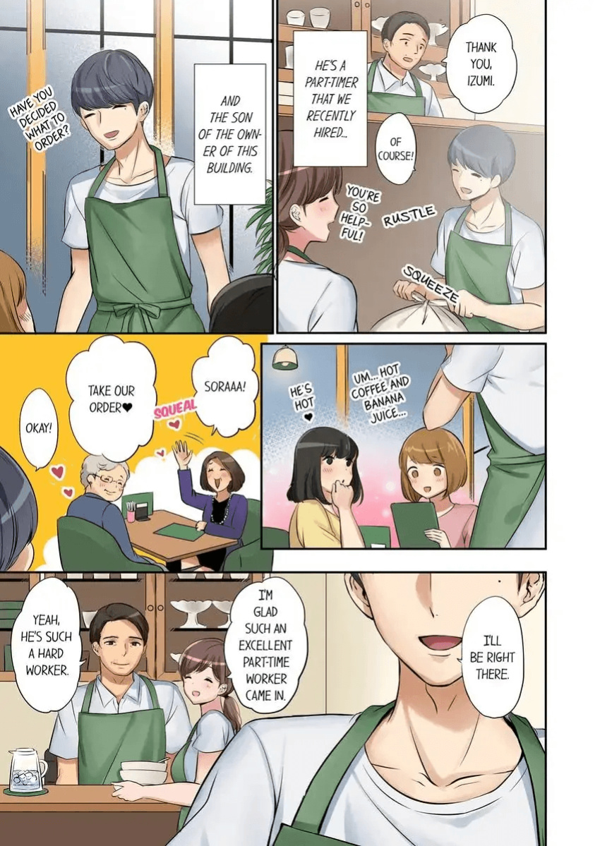[Nanashiki Fuka] "Okusan, Zenbu Haitte masu yo" Baito no Otokonoko ni Netorarete masu 1-3 | “Miss, It’s All the Way In.” I’m Being NTR’d by a Part-Timer 1-3