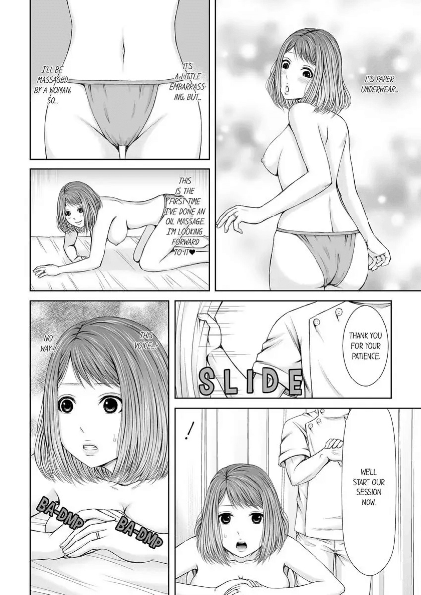 [Icelatte] Seitraishi ni Jirasare Tsuzuketa Tsuma ~Otto ni wa Ienai Nureiki Massage 1-3 | A Wife who Gets Teased Continually by a Masseur ー A Massage that Makes Me Cum Behind My Husband’s Back 1-3