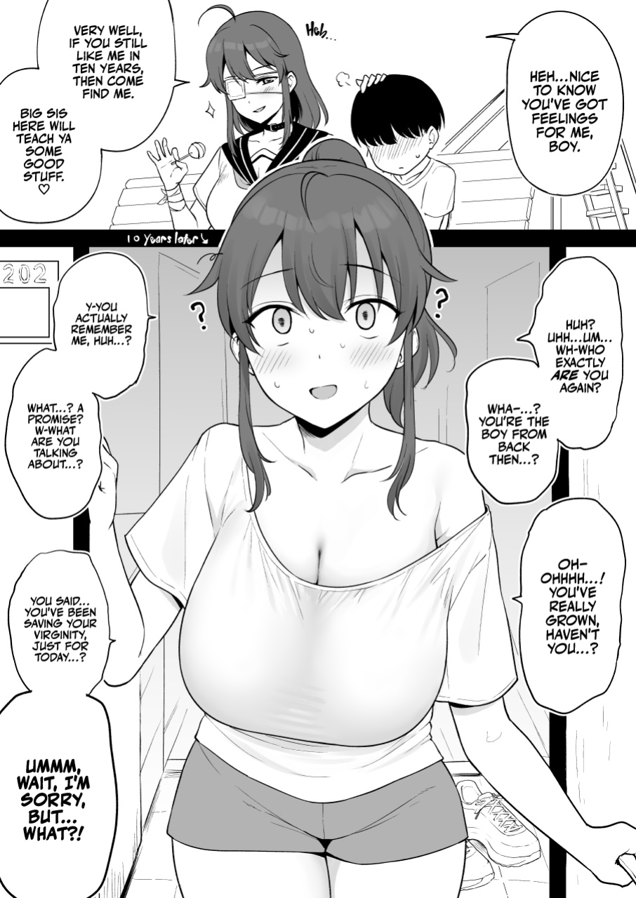 [Yue] Mukashi Yoku Asonde kureta Kinjo no Kakkoii Onee-san ni 10-nen Mae no Yakusoku o Hatashite morai ni Iku Yatsu | Fulfilling a 10 Year Old Promise with the Cool Kid in the Neighborhood Who Used to Play with Me at the Park [korafu]