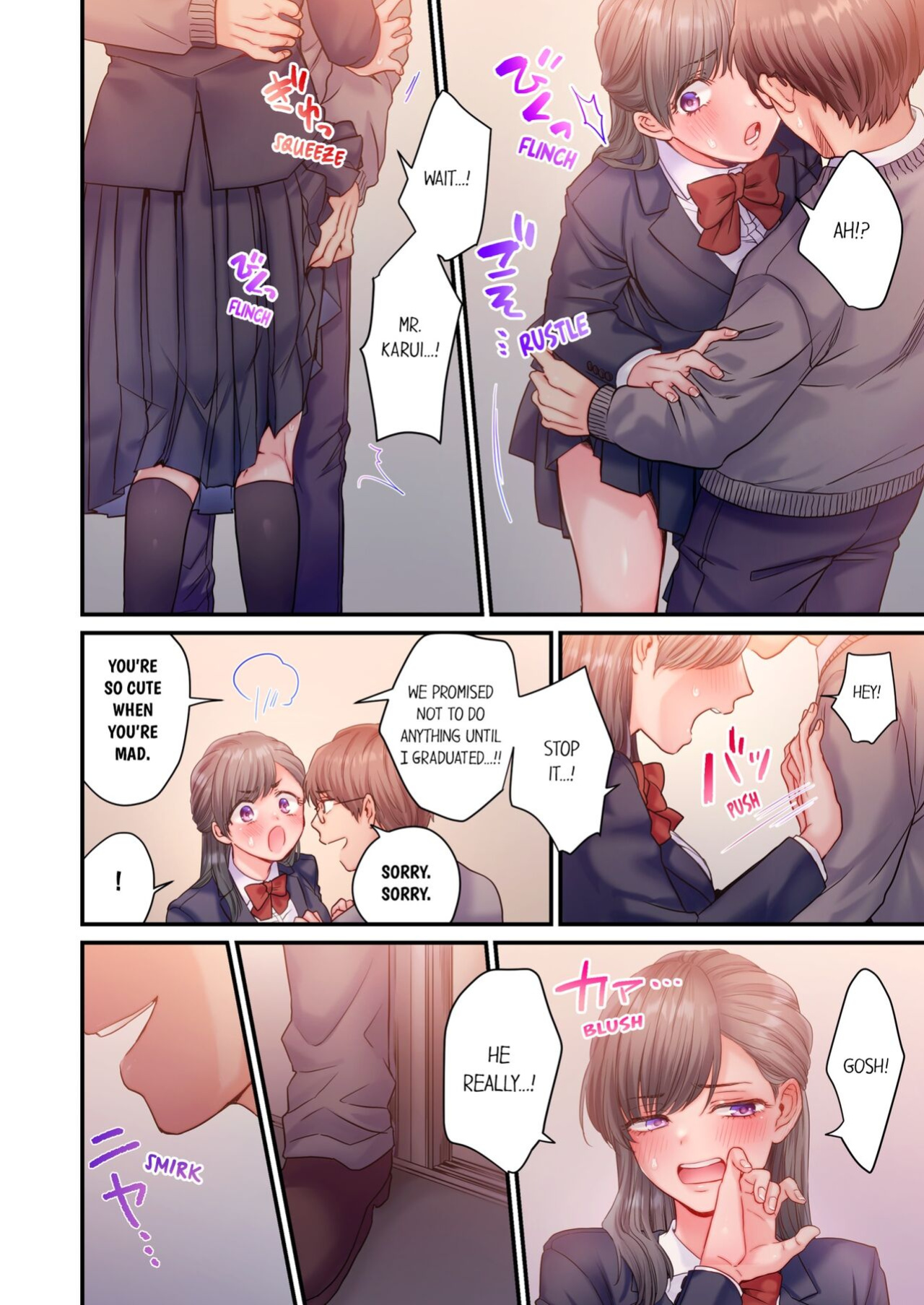 [Izumi Uni] Skirt no Naka, Netorare-chuu. ~ Fuuki Iin wa Furyou ni Zettai Fukujuu desu 1 | NTR Underneath Her Skirt 1
