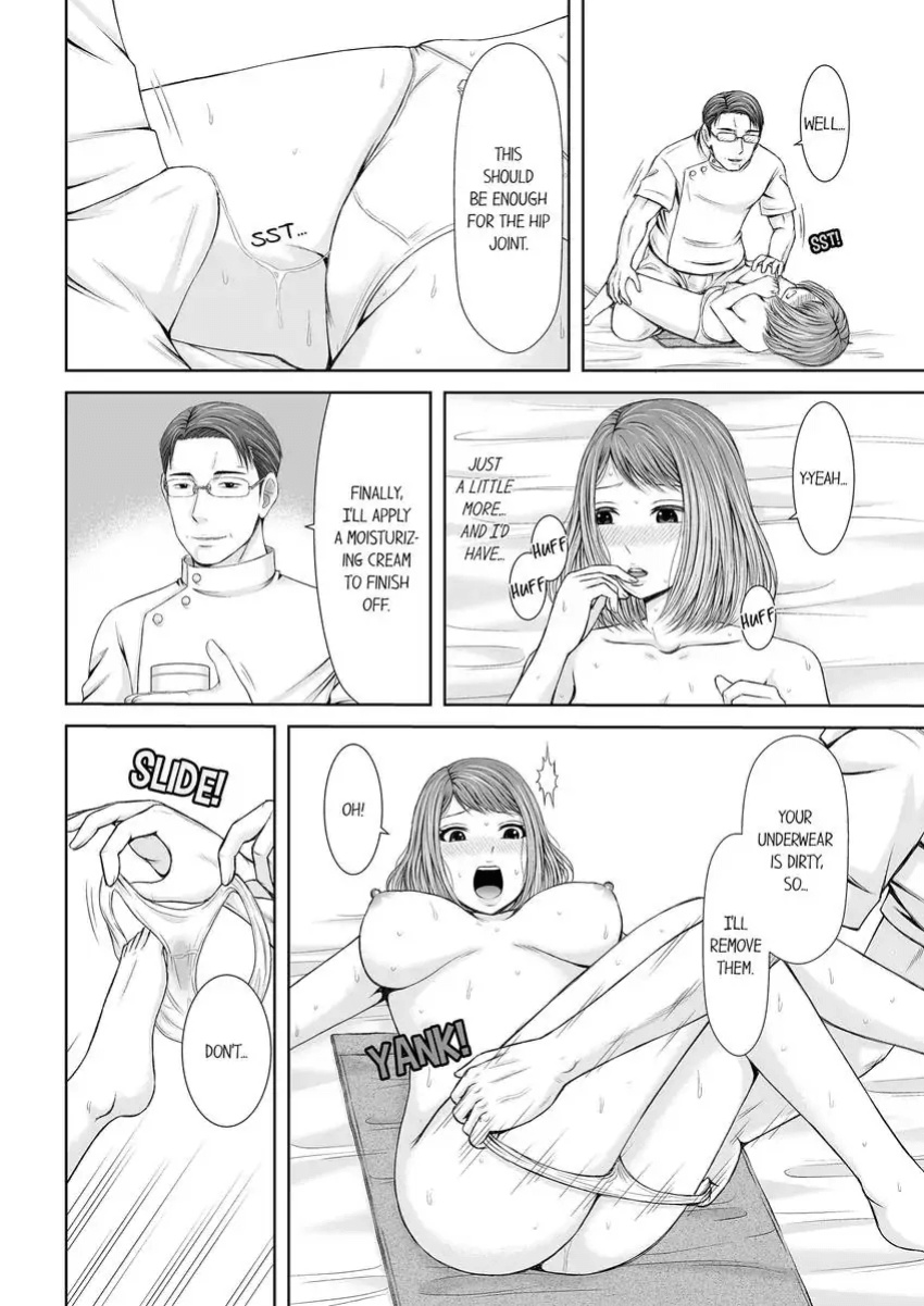 [Icelatte] Seitraishi ni Jirasare Tsuzuketa Tsuma ~Otto ni wa Ienai Nureiki Massage 1-6 | A Wife who Gets Teased Continually by a Masseur ー A Massage that Makes Me Cum Behind My Husband’s Back 1-6