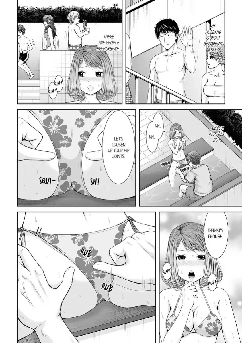[Icelatte] Seitraishi ni Jirasare Tsuzuketa Tsuma ~Otto ni wa Ienai Nureiki Massage 1-6 | A Wife who Gets Teased Continually by a Masseur ー A Massage that Makes Me Cum Behind My Husband’s Back 1-6