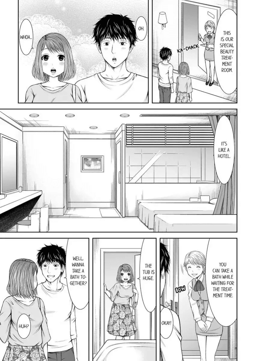 [Icelatte] Seitraishi ni Jirasare Tsuzuketa Tsuma ~Otto ni wa Ienai Nureiki Massage 1-6 | A Wife who Gets Teased Continually by a Masseur ー A Massage that Makes Me Cum Behind My Husband’s Back 1-6