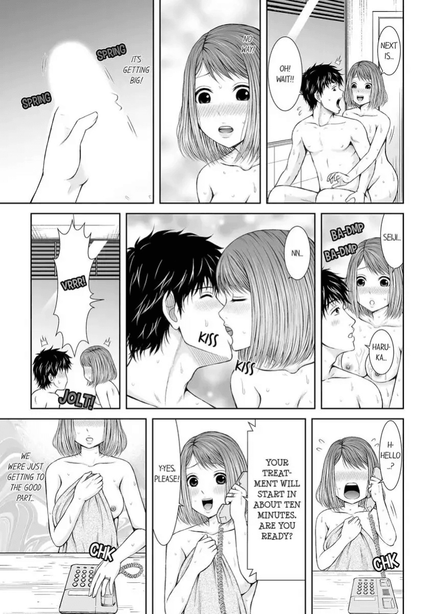 [Icelatte] Seitraishi ni Jirasare Tsuzuketa Tsuma ~Otto ni wa Ienai Nureiki Massage 1-6 | A Wife who Gets Teased Continually by a Masseur ー A Massage that Makes Me Cum Behind My Husband’s Back 1-6