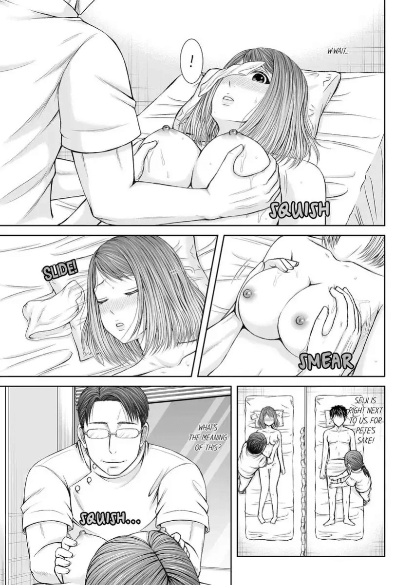 [Icelatte] Seitraishi ni Jirasare Tsuzuketa Tsuma ~Otto ni wa Ienai Nureiki Massage 1-6 | A Wife who Gets Teased Continually by a Masseur ー A Massage that Makes Me Cum Behind My Husband’s Back 1-6