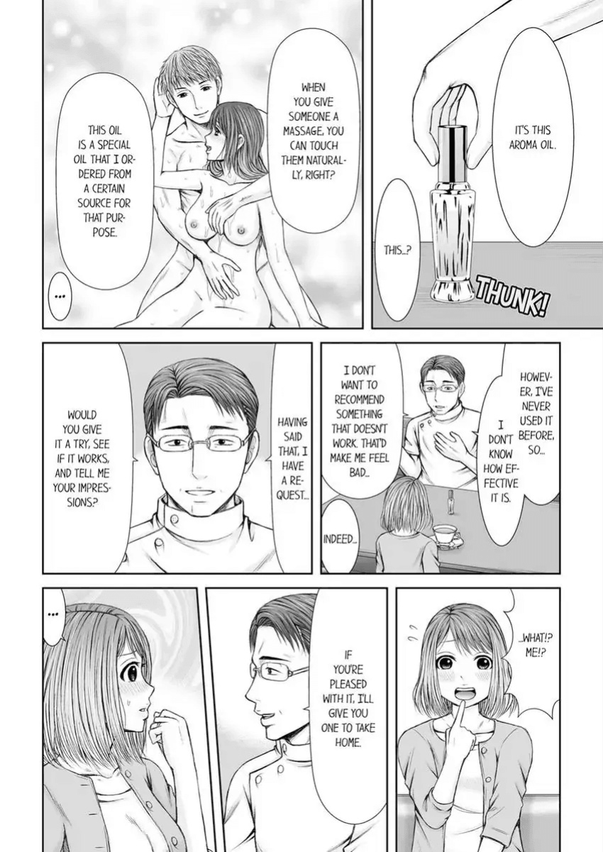 [Icelatte] Seitraishi ni Jirasare Tsuzuketa Tsuma ~Otto ni wa Ienai Nureiki Massage 1-6 | A Wife who Gets Teased Continually by a Masseur ー A Massage that Makes Me Cum Behind My Husband’s Back 1-6
