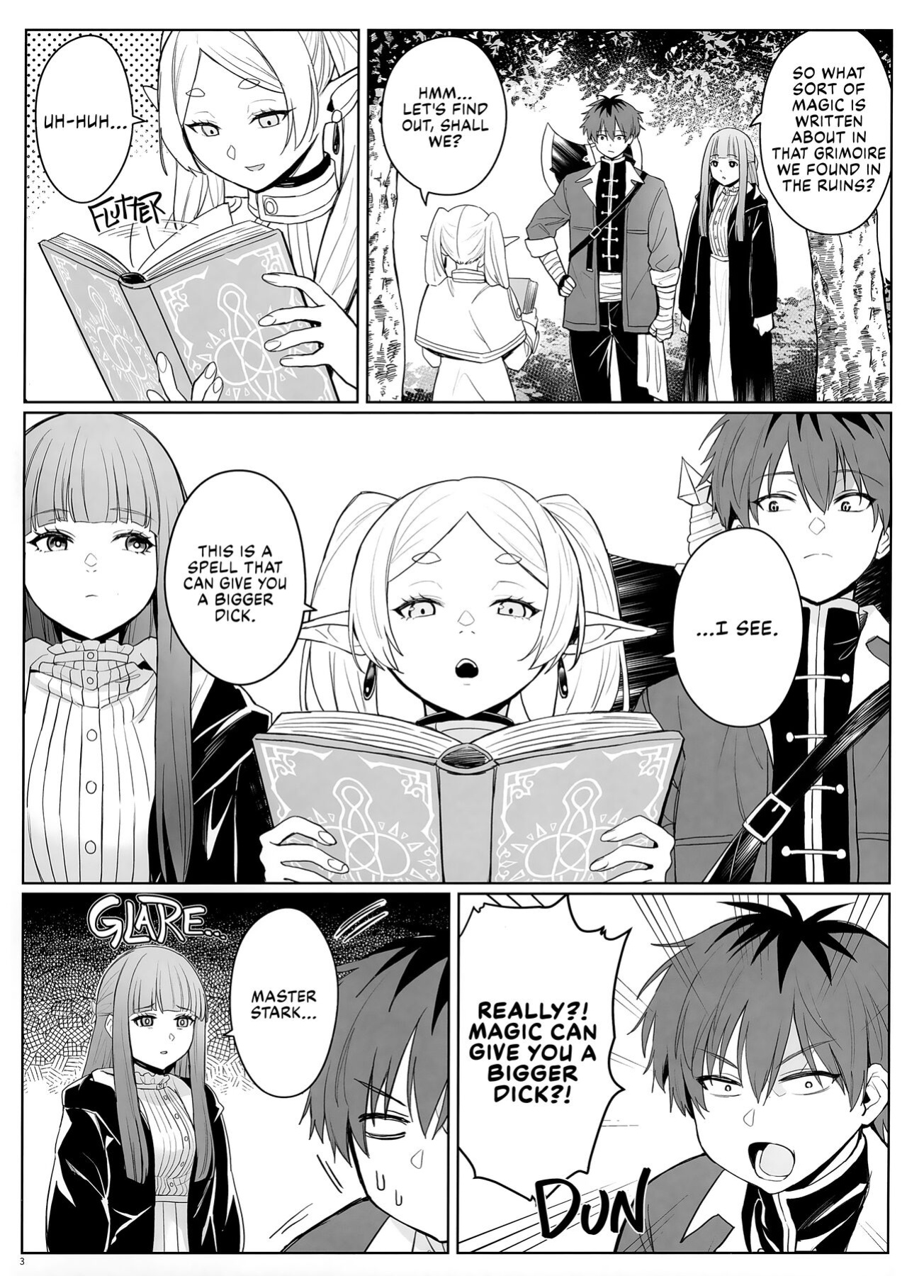 [COMEX (Zhen Lu)] Chinchin ga Ookiku Naru Mahou | Penis Enlargement Magic (Sousou no Frieren) [Fap It Scans]