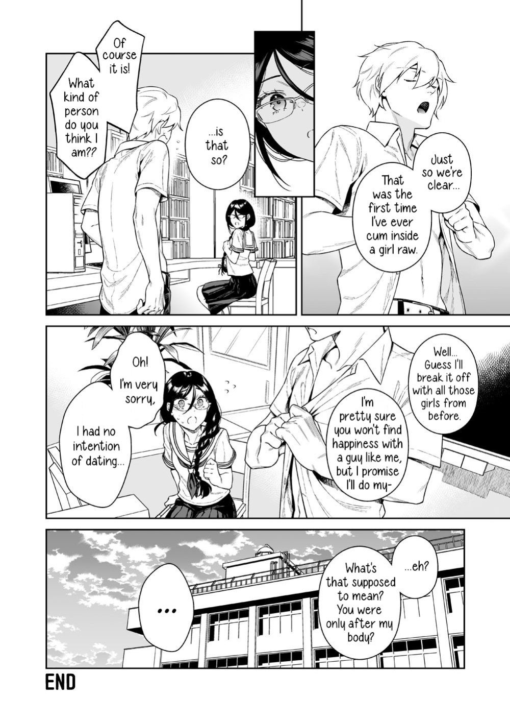 [2JIMUSUBI (Ohno Kanae)] Toshoshitsu no Kedamono-tachi | The Beasts in the Library