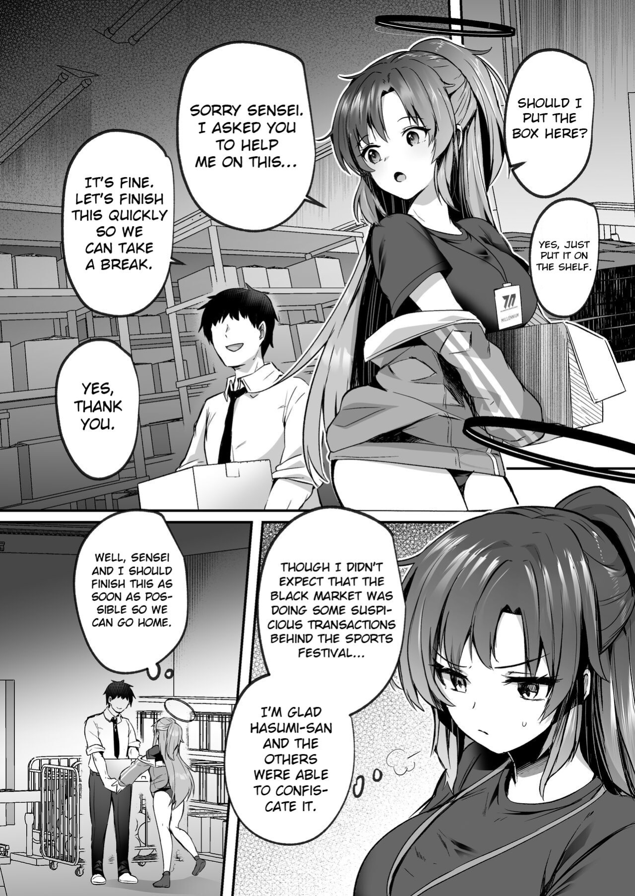 [Kuusou Monochrome (Abi)] A book about being pushed down and having sex by a sexually uncontrollable sensei (Blue Archive)