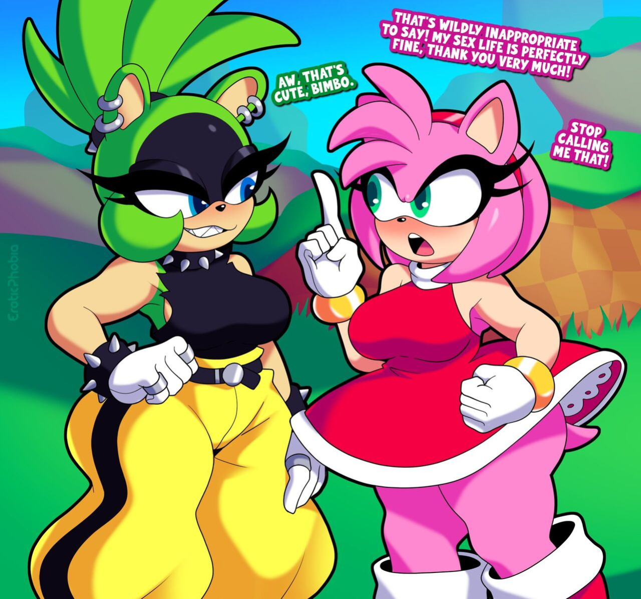[EroticPhobia] Surge teaches Amy a little lesson! (Sonic the Hedgehog)