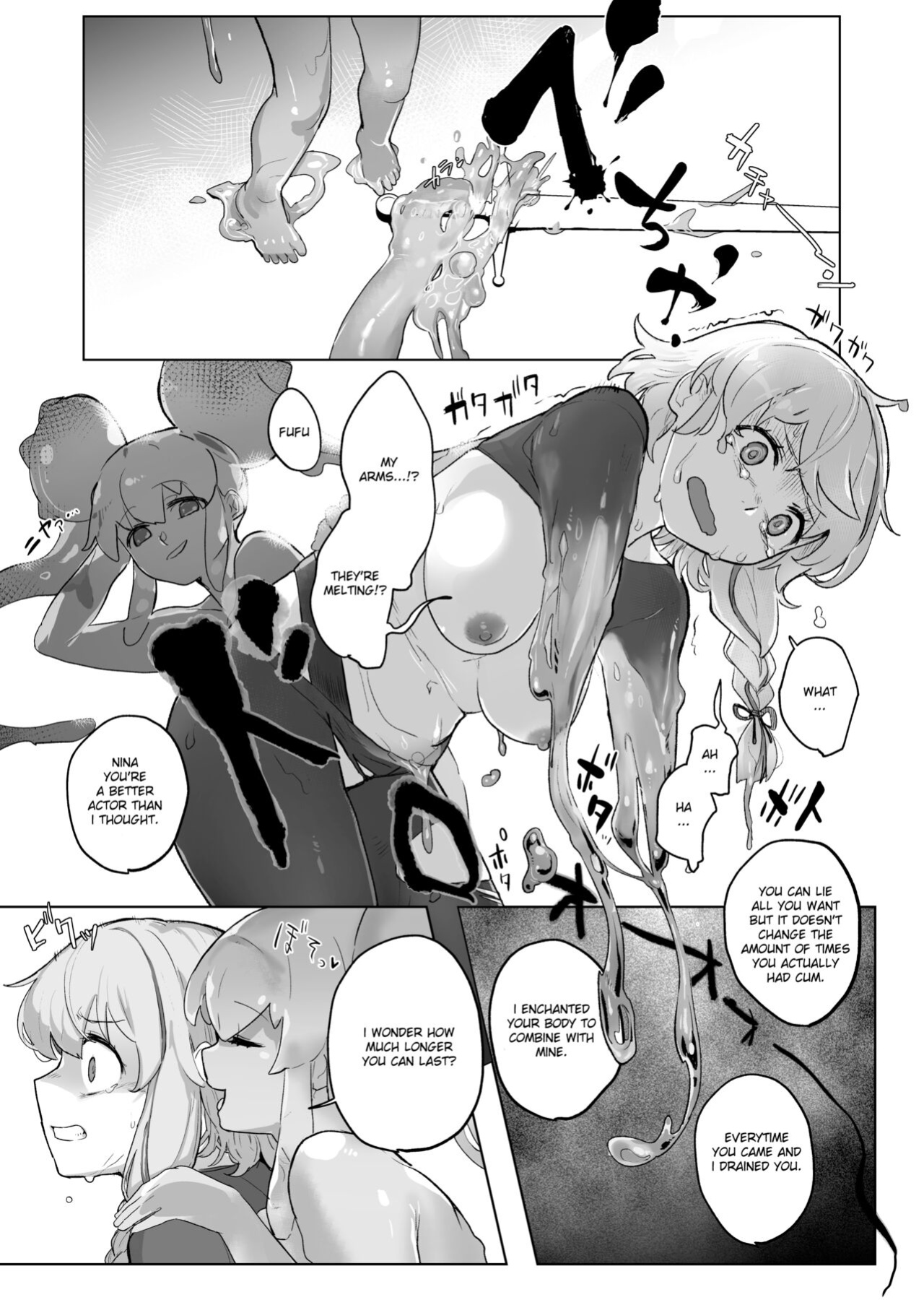 [Slime Yuriverse (Sharia, Aimitsu)] Slime Hunter Nina no Juhon (Fa Zin) Vol.1 | Slime Hunter Nina's Cursed Book (Fanzine) Vol.1