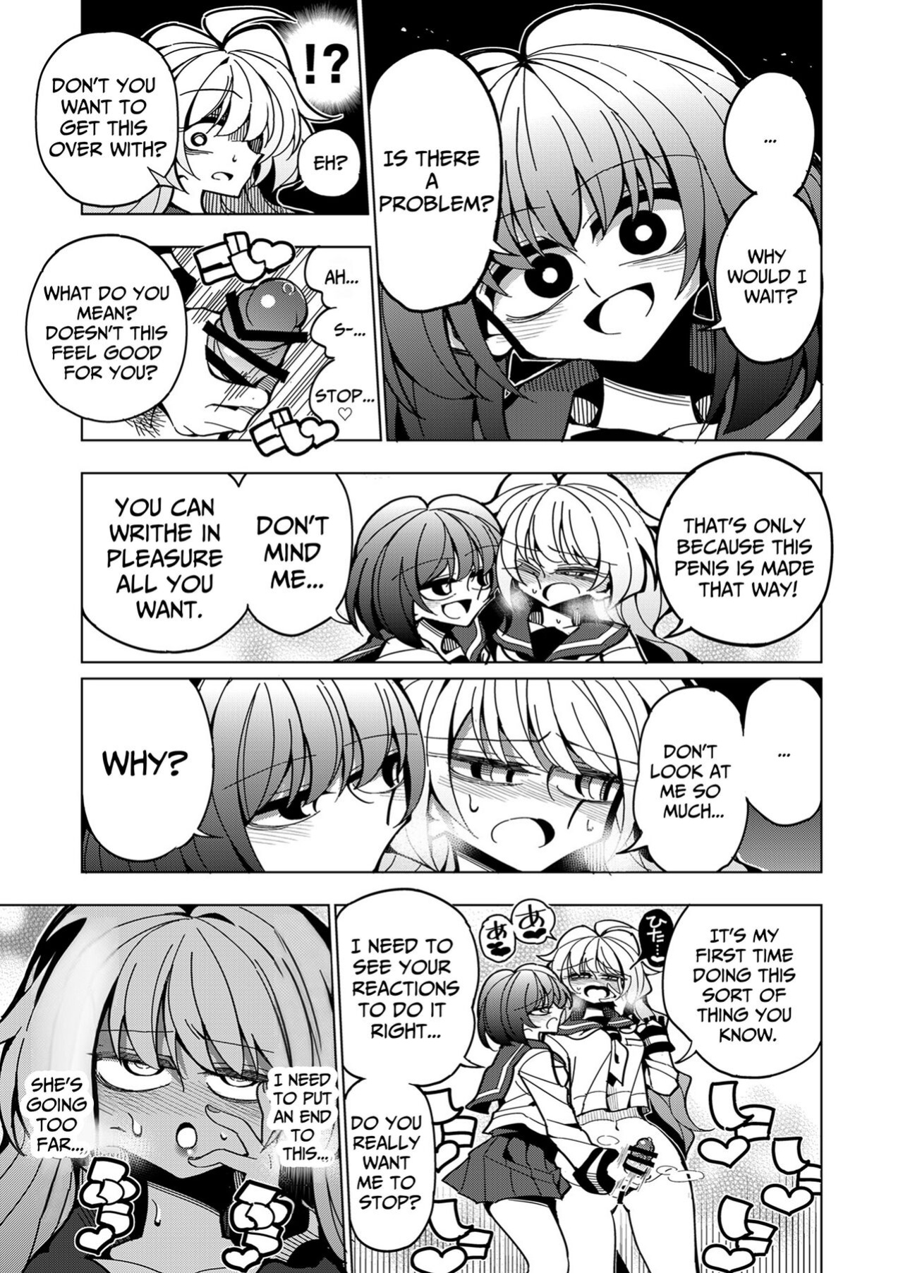 [7 Colored LED (Nekonso)] Shizuku to Shiori If (Zenpen) -5-ka de Oboeru! Futanari Onanie no Susume | Shizuku & Shiori ~It's Up to Me To Service Futanari-modified Senpai!~ [Pink Glass TL]
