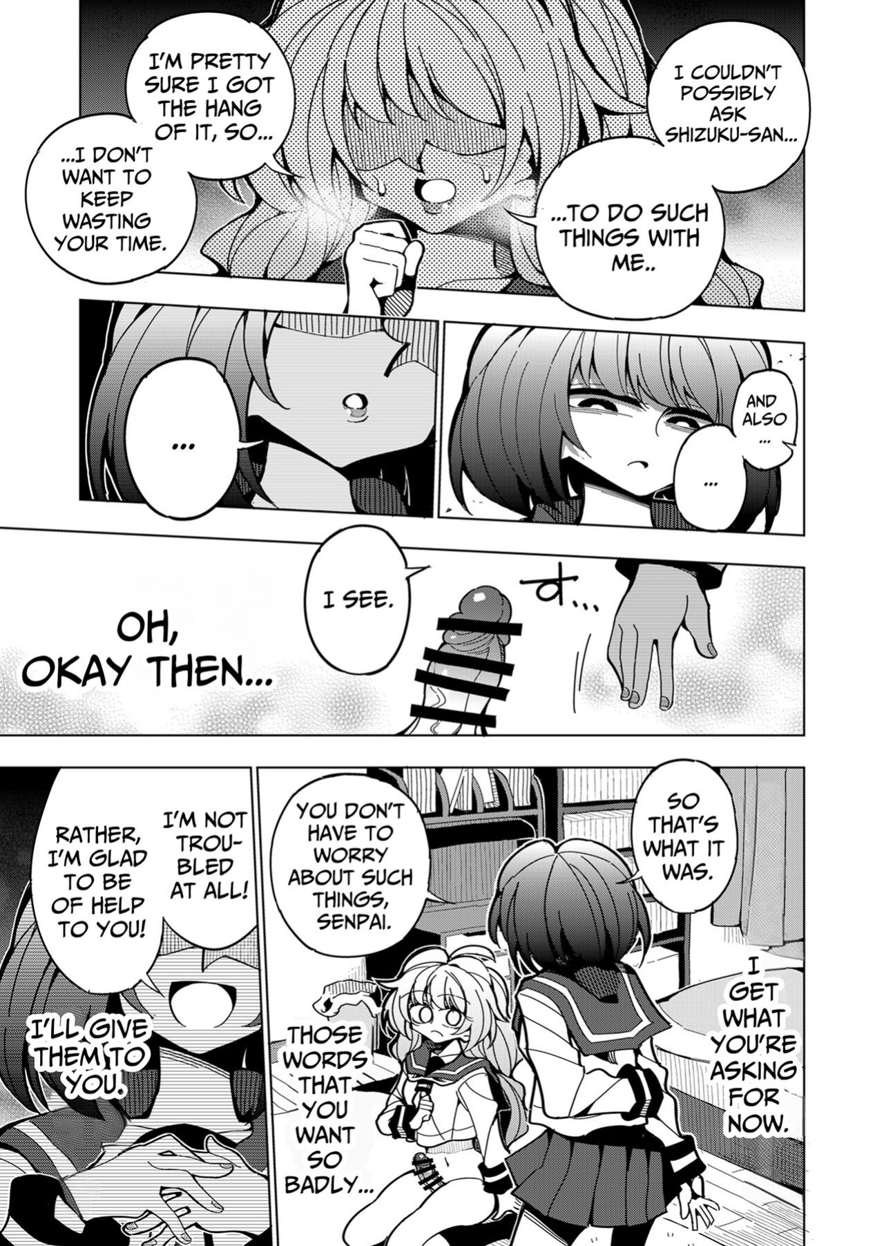 [7 Colored LED (Nekonso)] Shizuku to Shiori If (Zenpen) -5-ka de Oboeru! Futanari Onanie no Susume | Shizuku & Shiori ~It's Up to Me To Service Futanari-modified Senpai!~ [Pink Glass TL]