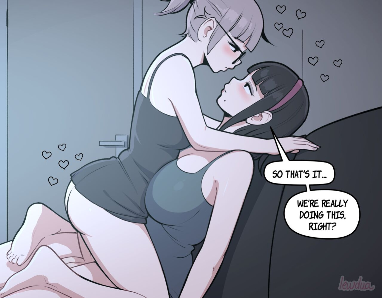 [Lewdua] Alison Watching Movie At Night