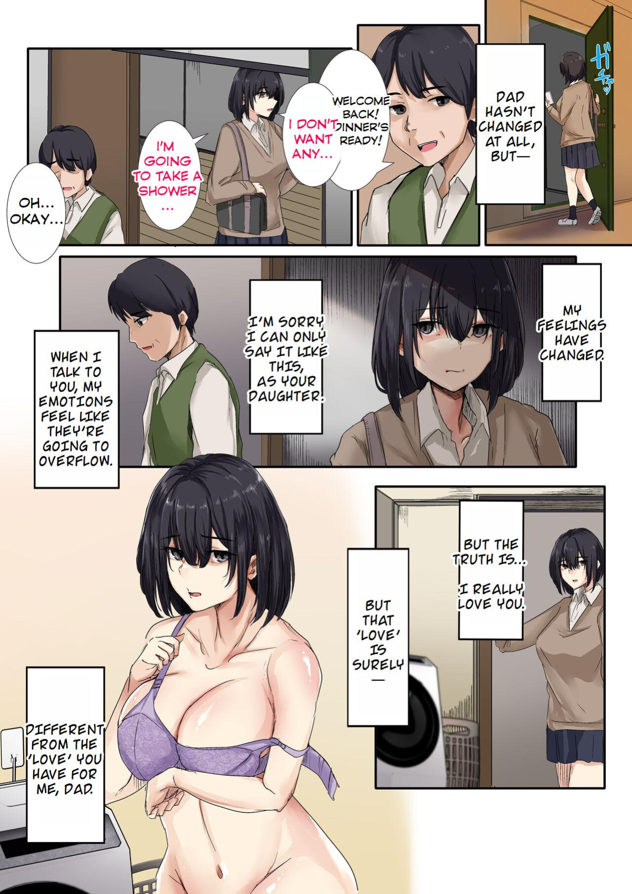 [Merukoro (KANIKORO)] Otou-san to Sex Shitara Dame desu ka? (Is it wrong to have sex with my dad?) [MTL]