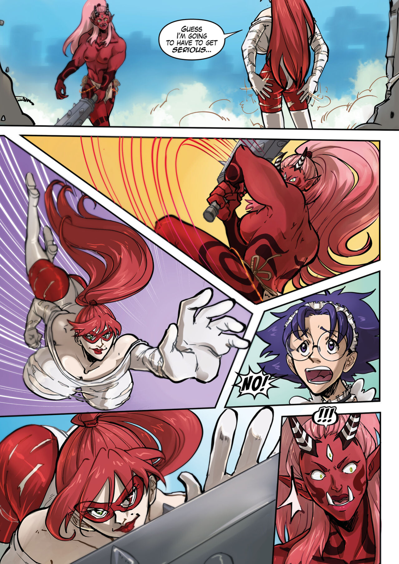 Super MILF vs. Red Oni (Spinnerette)