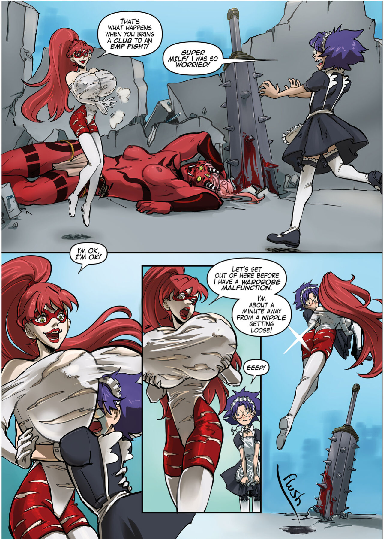 Super MILF vs. Red Oni (Spinnerette)