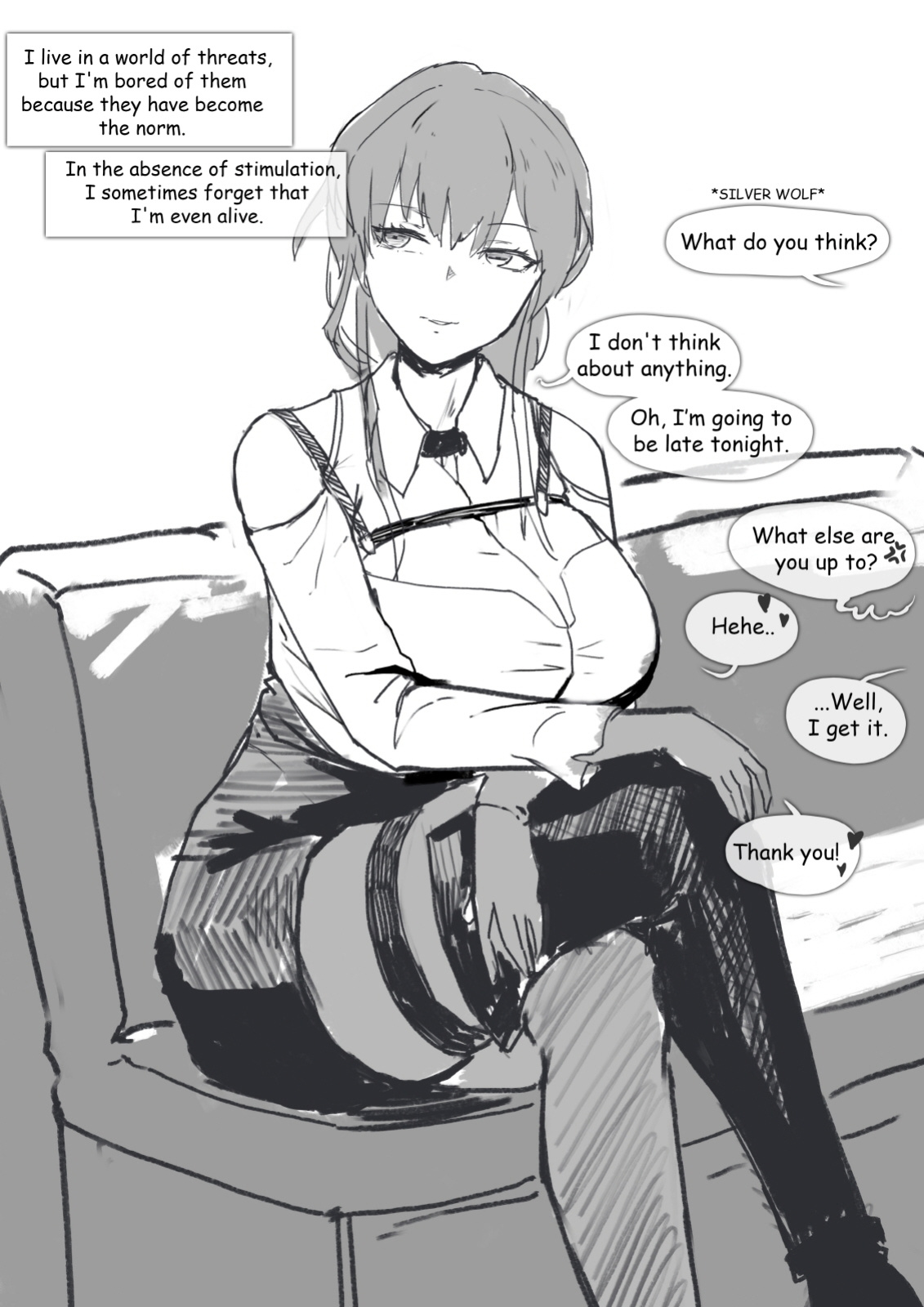 [Frozenspiderlily][Frzspiderlily] 2Koma Comic - Kafka | 卡芙卡 (Honkai: Star Rail) [无修]