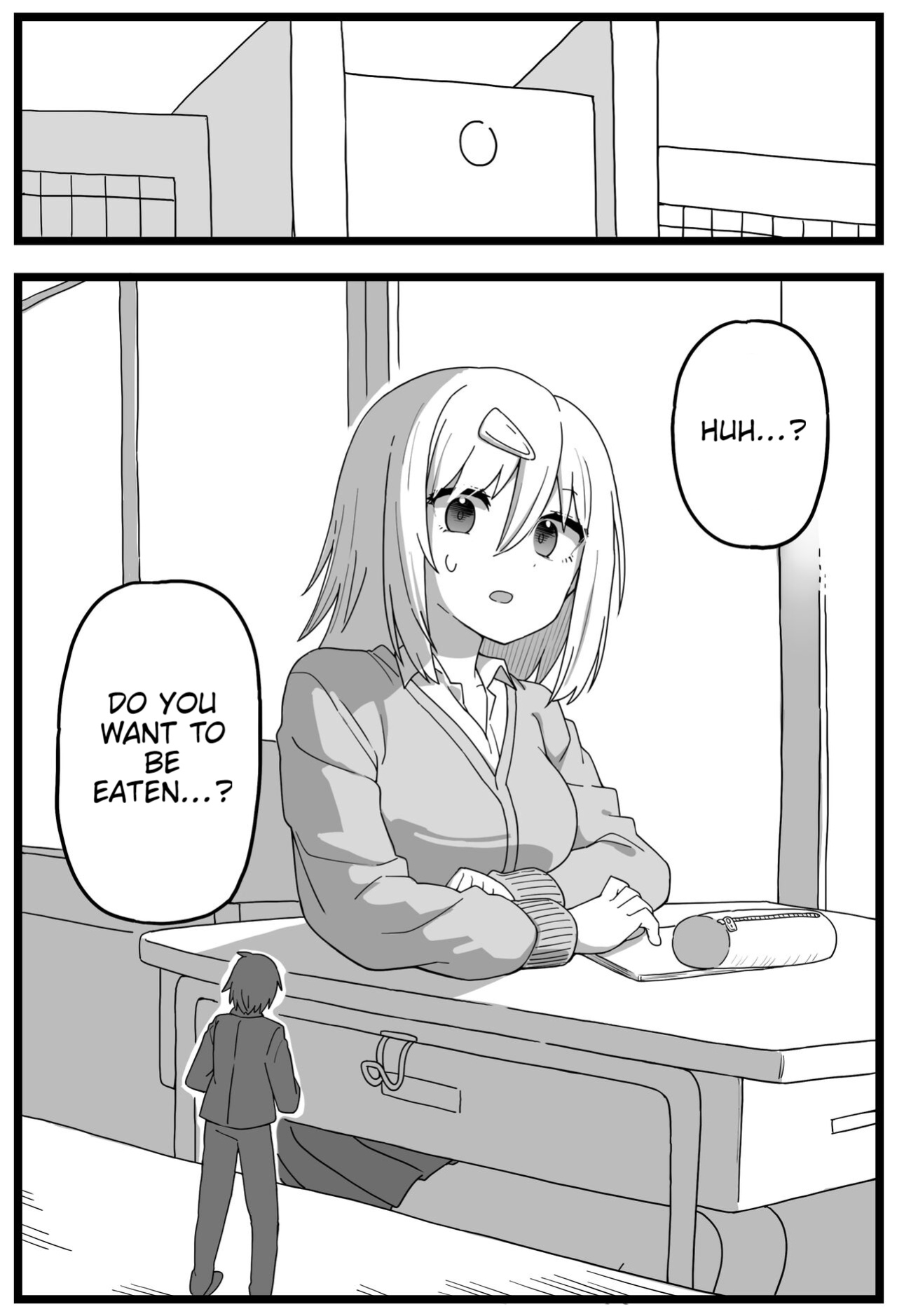 [Shiheki] Sugoi Dekai Classmate ni Butsuriteki ni Taberareru Manga | The Manga about Being Physically Eaten by a Giant Classmate (Size fetish)