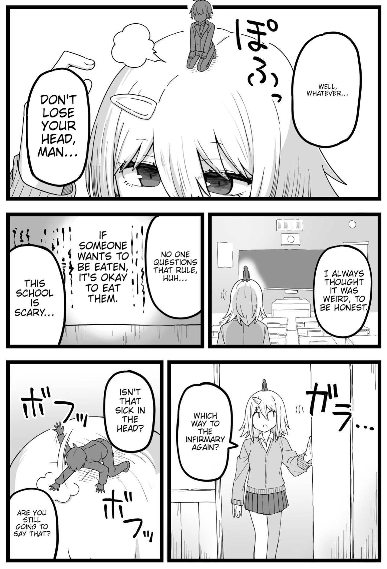 [Shiheki] Sugoi Dekai Classmate ni Butsuriteki ni Taberareru Manga | The Manga about Being Physically Eaten by a Giant Classmate (Size fetish)