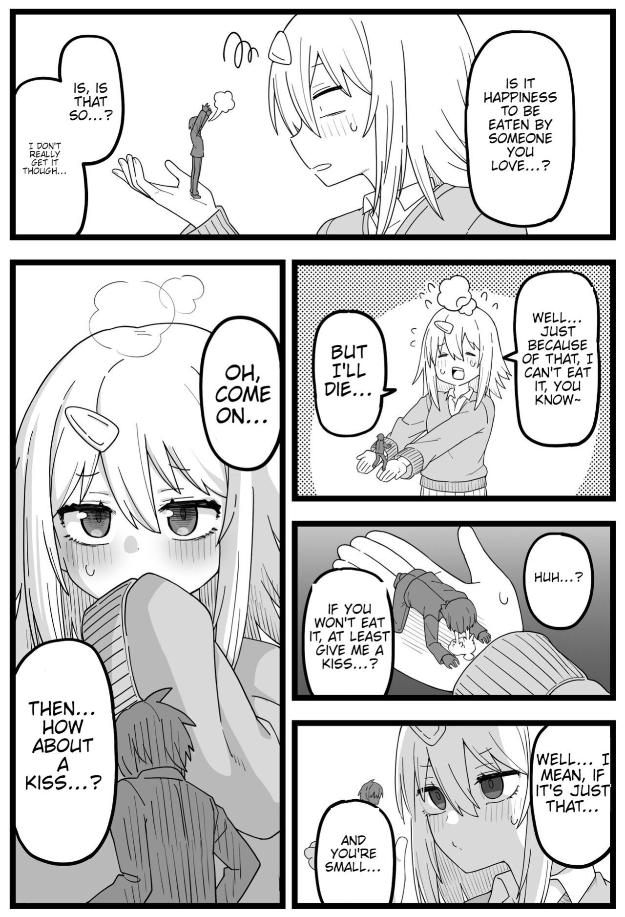 [Shiheki] Sugoi Dekai Classmate ni Butsuriteki ni Taberareru Manga | The Manga about Being Physically Eaten by a Giant Classmate (Size fetish)