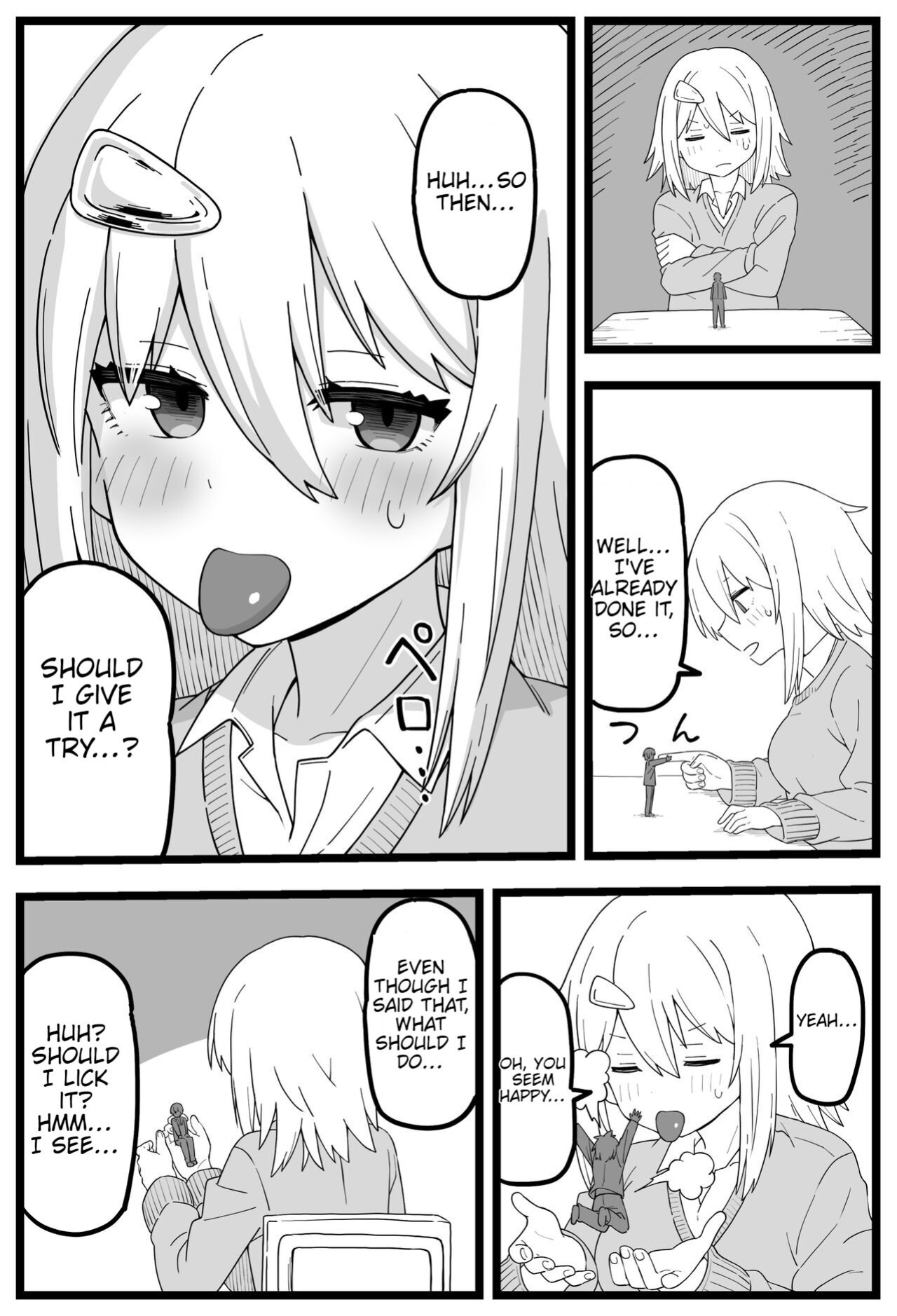 [Shiheki] Sugoi Dekai Classmate ni Butsuriteki ni Taberareru Manga | The Manga about Being Physically Eaten by a Giant Classmate (Size fetish)