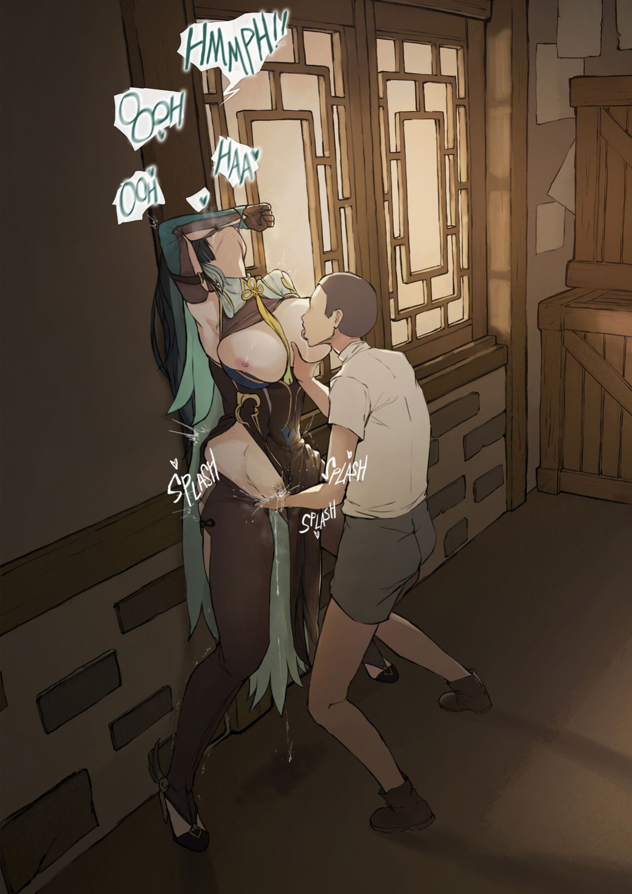 [Frozenspiderlily][Frzspiderlily] Xianyun - Back alley(text) | 閑雲 - 后巷 (Genshin Impact) [无修]