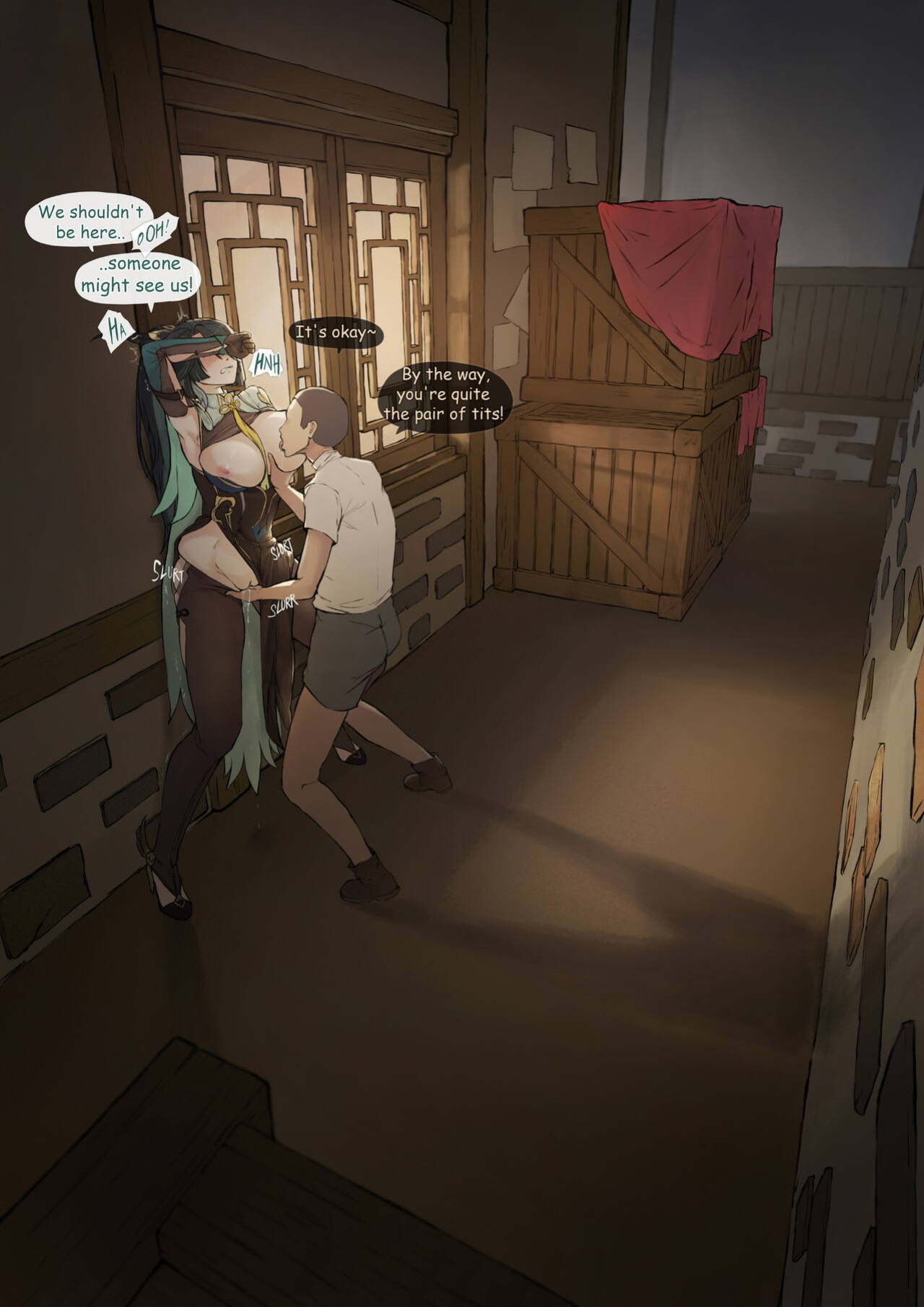 [Frozenspiderlily][Frzspiderlily] Xianyun - Back alley(text) | 閑雲 - 后巷 (Genshin Impact) [无修]