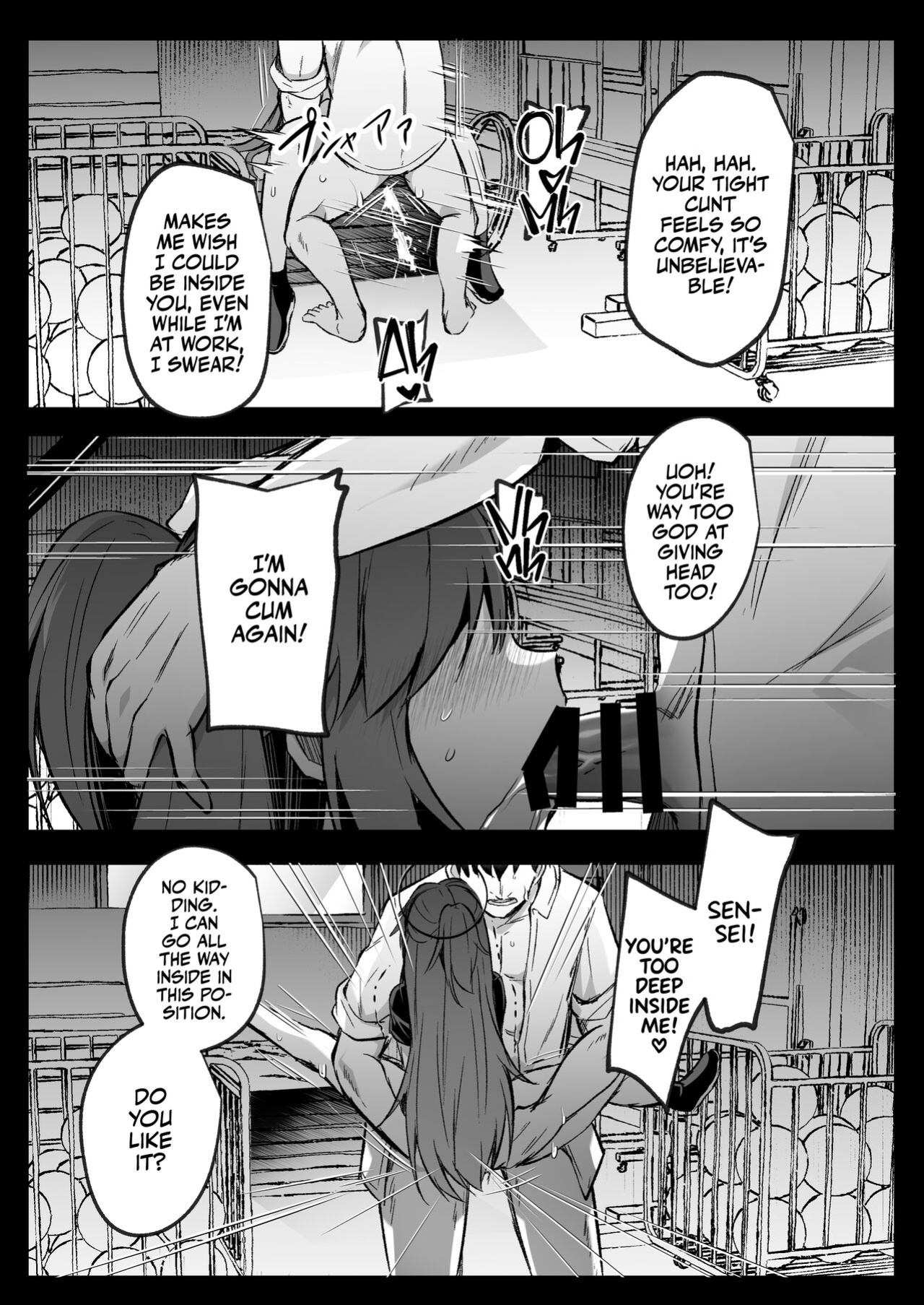 [Kuusou Monochrome (Abi)] Bousou shita Sensei ni Oshitao Sarete SEX Suru Hon | Cooling Off Sensei's Unbridled Lust with Sex! (Blue Archive) [Team Rabu2]