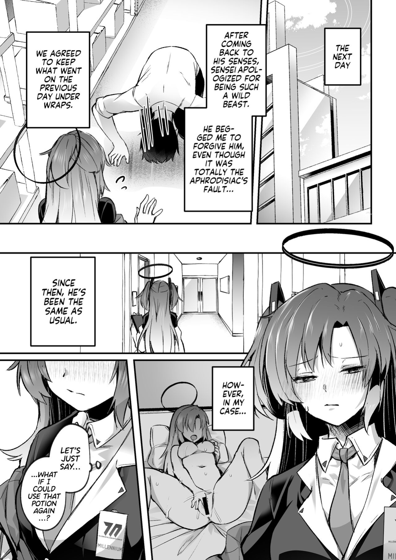 [Kuusou Monochrome (Abi)] Bousou shita Sensei ni Oshitao Sarete SEX Suru Hon | Cooling Off Sensei's Unbridled Lust with Sex! (Blue Archive) [Team Rabu2]