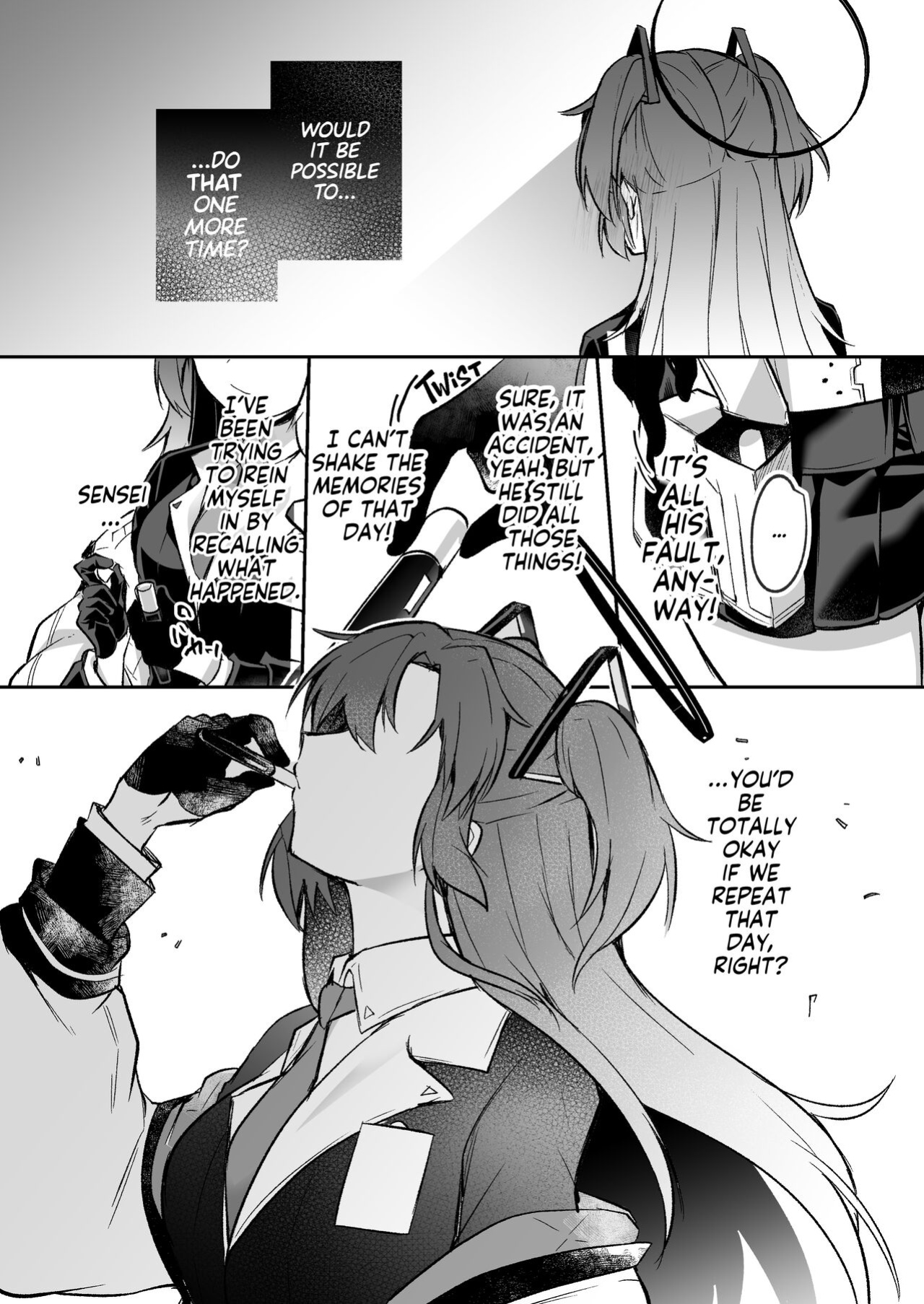 [Kuusou Monochrome (Abi)] Bousou shita Sensei ni Oshitao Sarete SEX Suru Hon | Cooling Off Sensei's Unbridled Lust with Sex! (Blue Archive) [Team Rabu2]