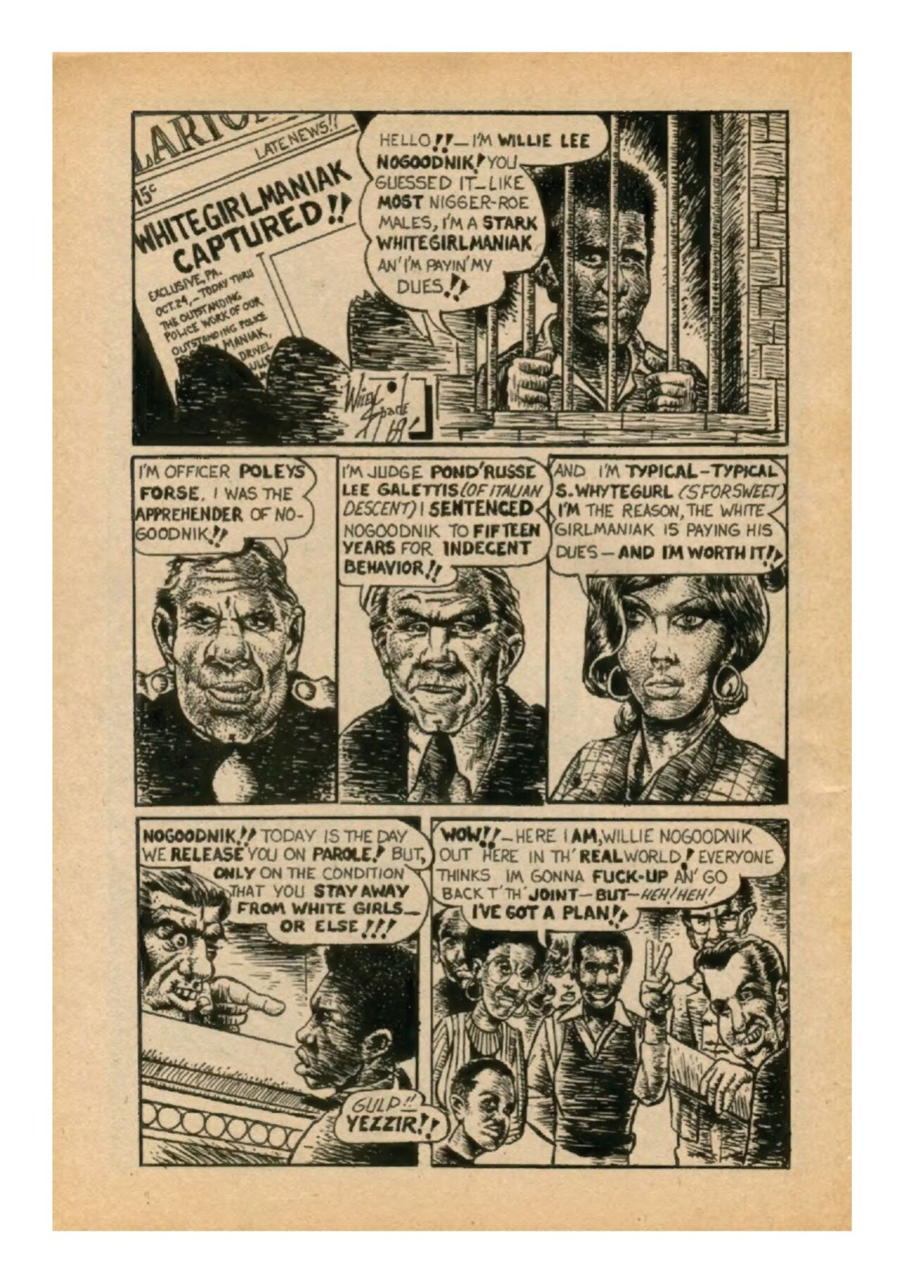 White Whore Funnies #1 (1975)