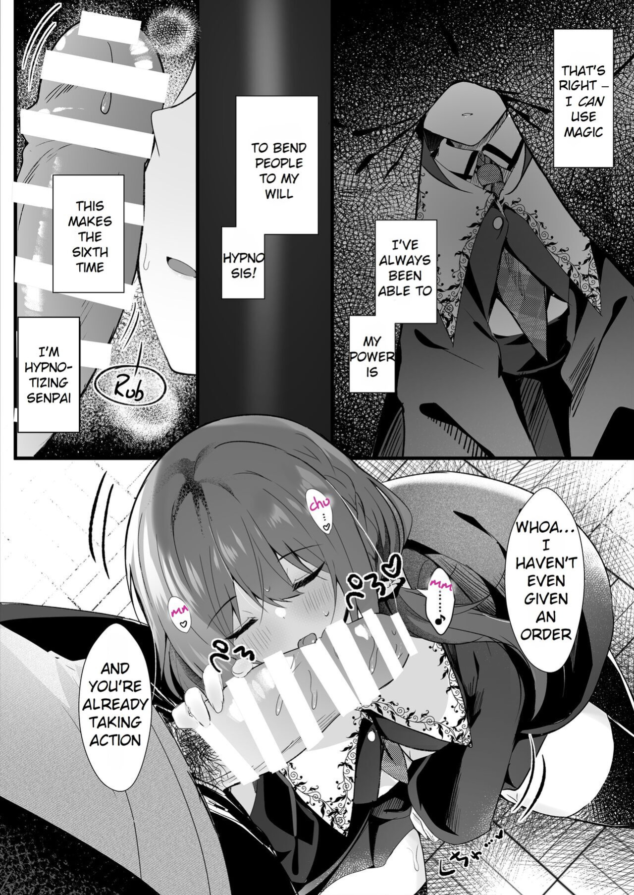 [Rocomani (Manatsu)] Kareshi Mochi no Sekenshirazu na Senpai o Saimin de Kuruwasu | Hypnotizing My Senpai, Who Has a Boyfriend, And Driving Her Crazy For Sex [Rei Scans]