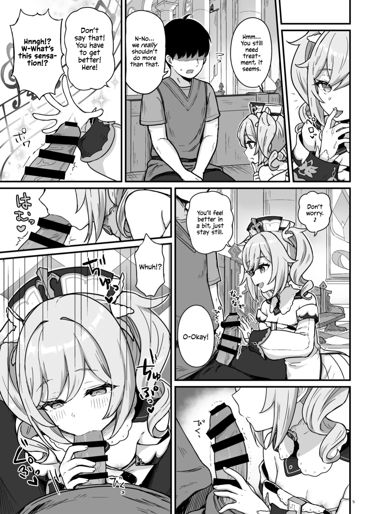 [Wasabi Mochi (Momosawa)] Barbara-chan ga Ecchi na Chiryou o Shite kureru Hon | Barbara's Sexual Treatment (Genshin Impact) [Shiromaru]