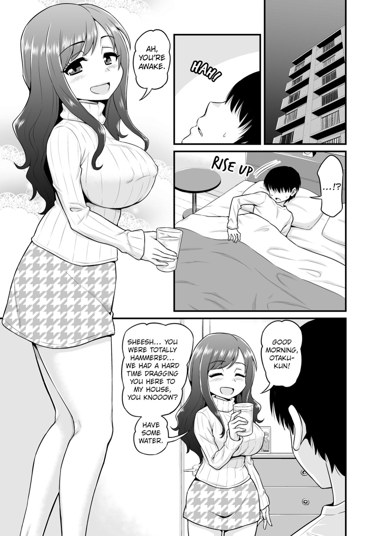 [Chimamire Yashiki (Gachonjirou)] Uwaki Hitozuma Nama Nakadashi Ottori Seiso Kakure Inran Hitozuma to Okute Dotei Otaku-kun | A Cheating Housewife's Raw Creampie [FuDeORS]