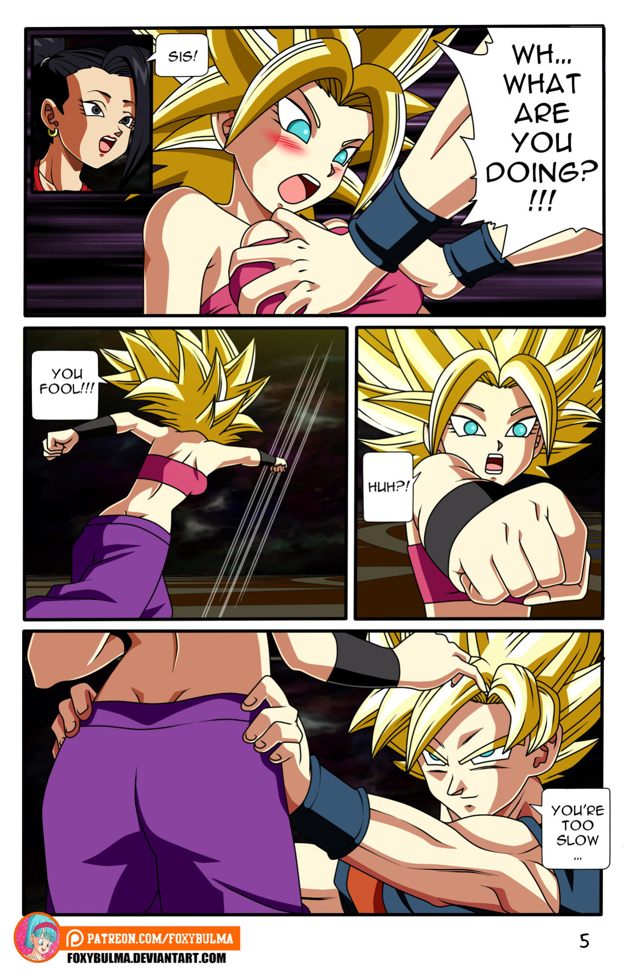 [FoxyBulma] Saiyan Threesome (Dragon Ball Super)