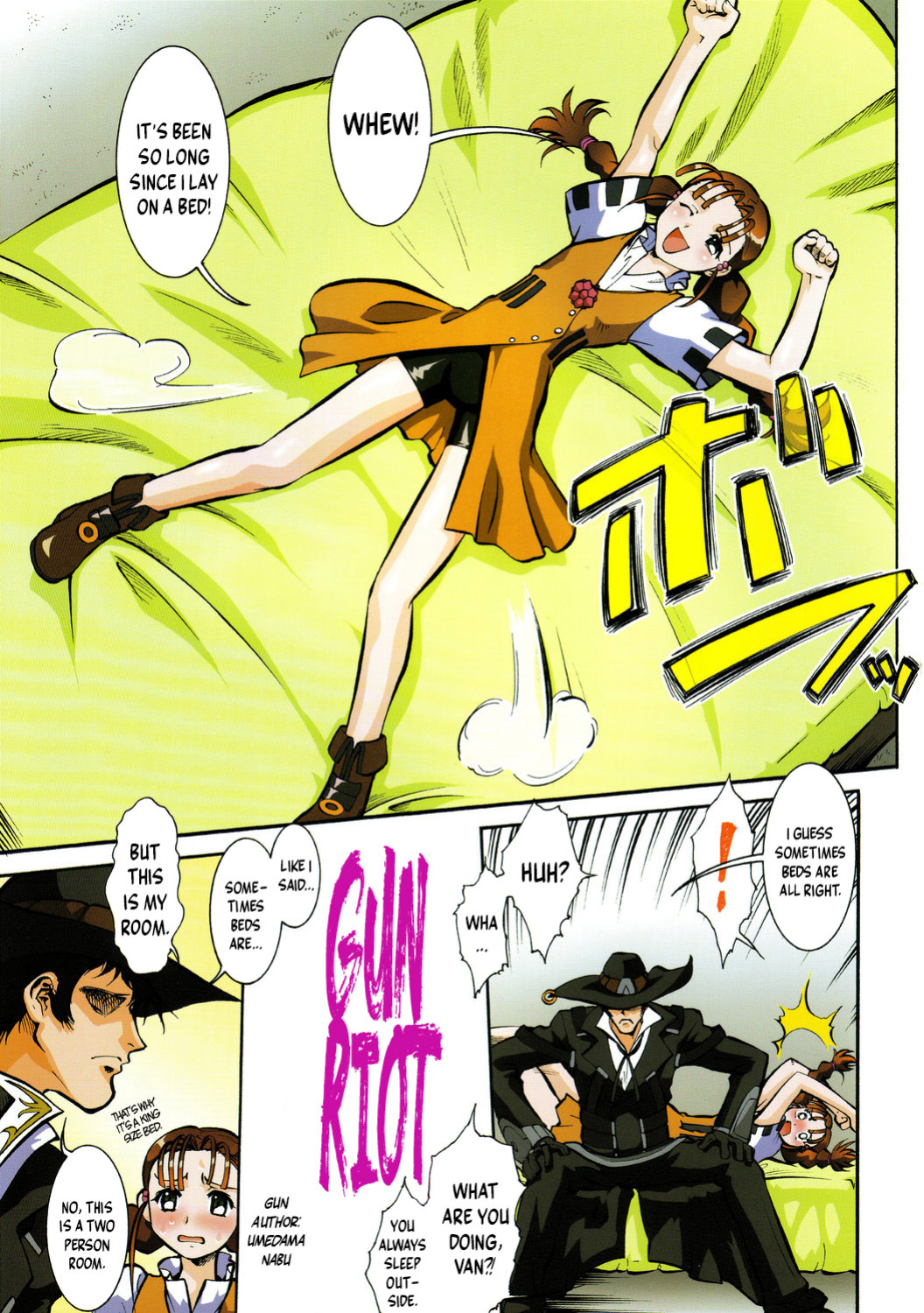 (C69) [Tsurikichi Doumei (Umedama Nabu)] Gan Soudou | Gun Riot (Irotsuki! Umedamanga Shuu ~Guai~) (GUN X SWORD) =TB=