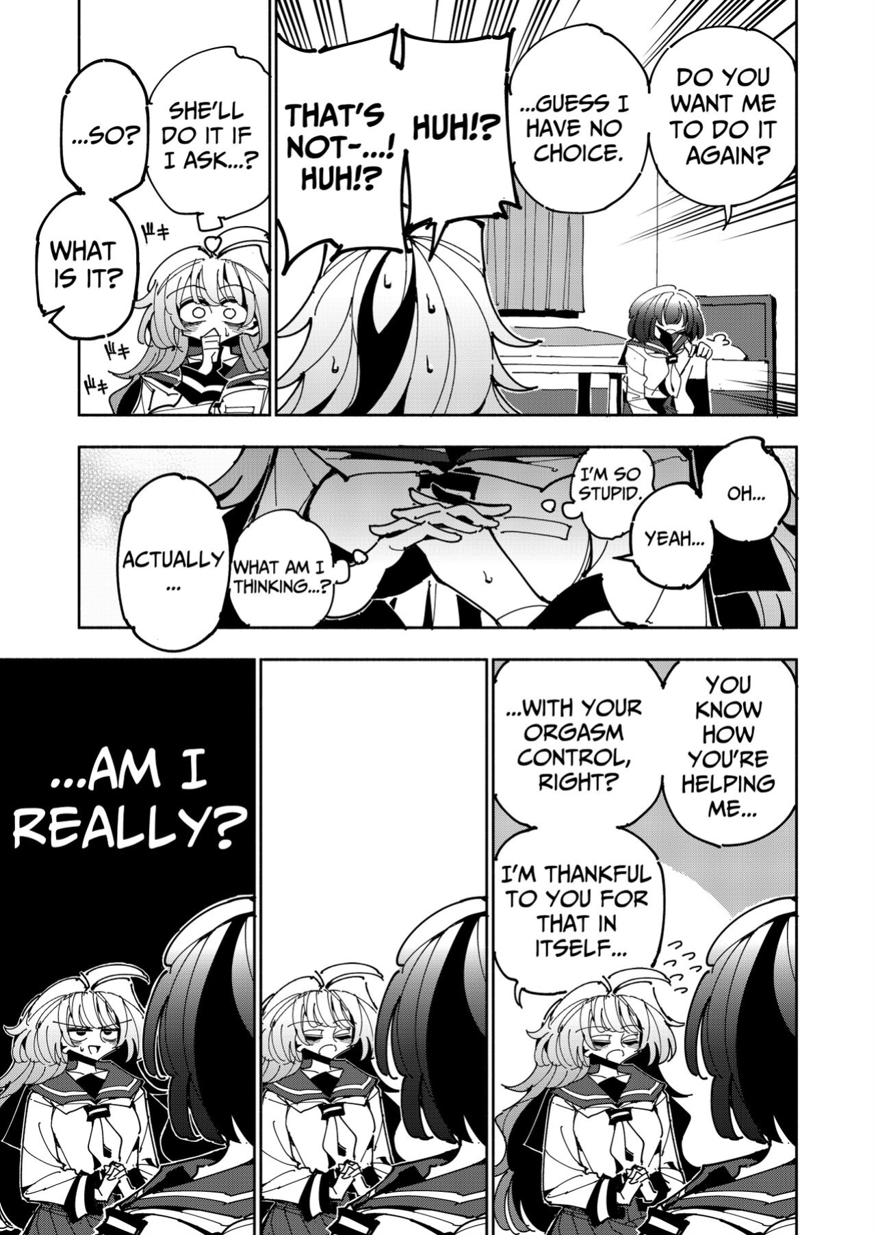 [7 Colored LED (Nekonso)] Shizuku to Shiori-Senpai ga Akuochi Futanari Kaizou Sareta node Watashi ga Shasei o Kanri Shimasu!- 2 | Shizuku & Shiori ~It's Up to Me To Service Futanari-modified Senpai!~ 2 [Pink Glass TL]