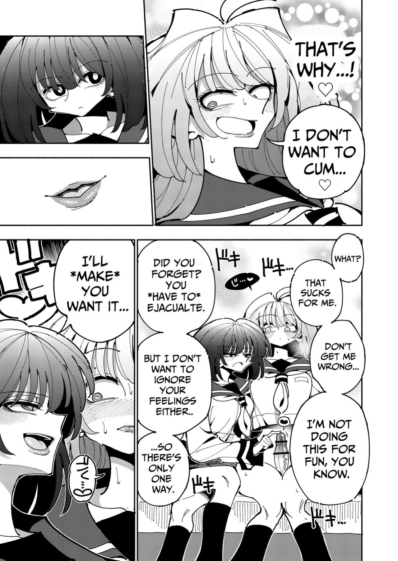 [7 Colored LED (Nekonso)] Shizuku to Shiori-Senpai ga Akuochi Futanari Kaizou Sareta node Watashi ga Shasei o Kanri Shimasu!- 2 | Shizuku & Shiori ~It's Up to Me To Service Futanari-modified Senpai!~ 2 [Pink Glass TL]