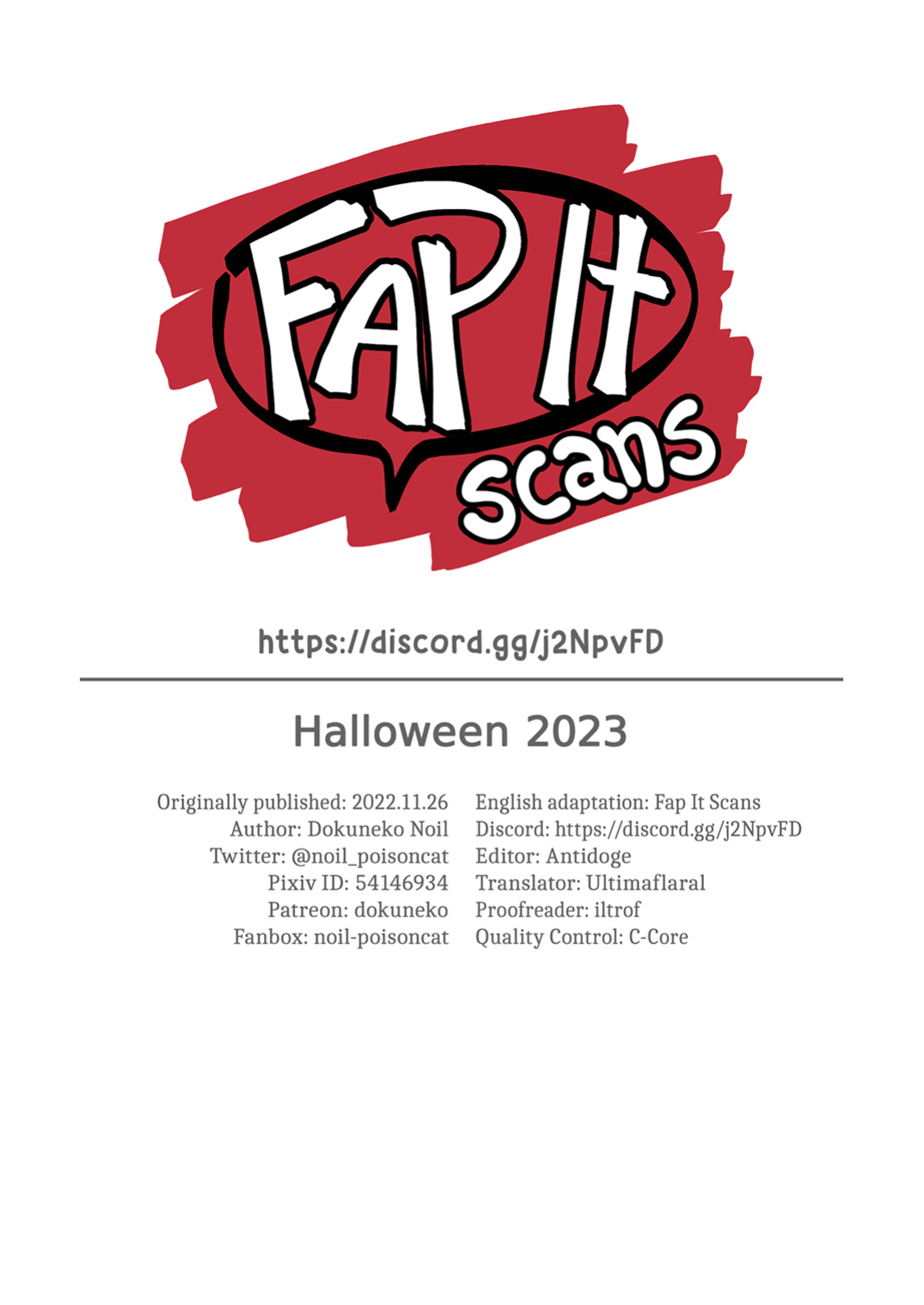 [Dokuneko Noil] Halloween 2023 [Fap It Scans]