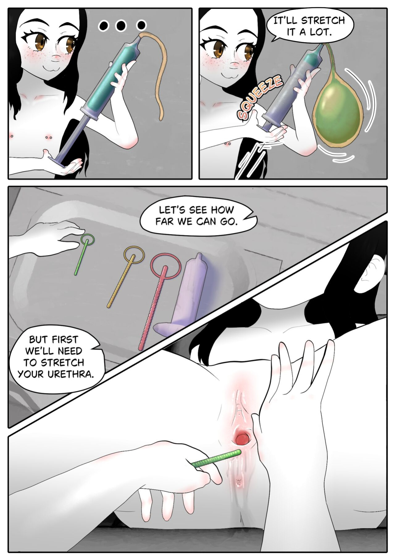 [Aria Pikapo] Marie's Training Part 1 + 2 [B&W][commission]