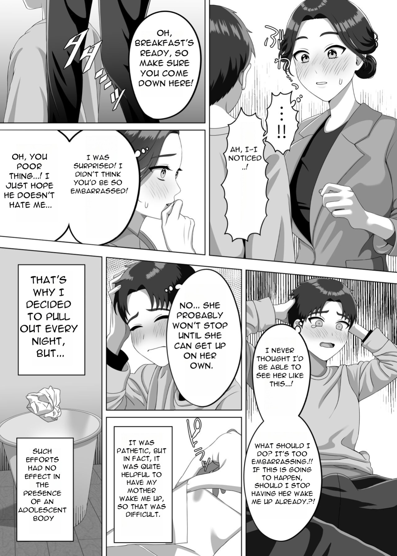 [GABUGABU (GABURI)] Musuko no Asadachi ni Doki Doki Shichau Okaa-san - A mother gets excited about her son's morning erection [DarklordMTLs]