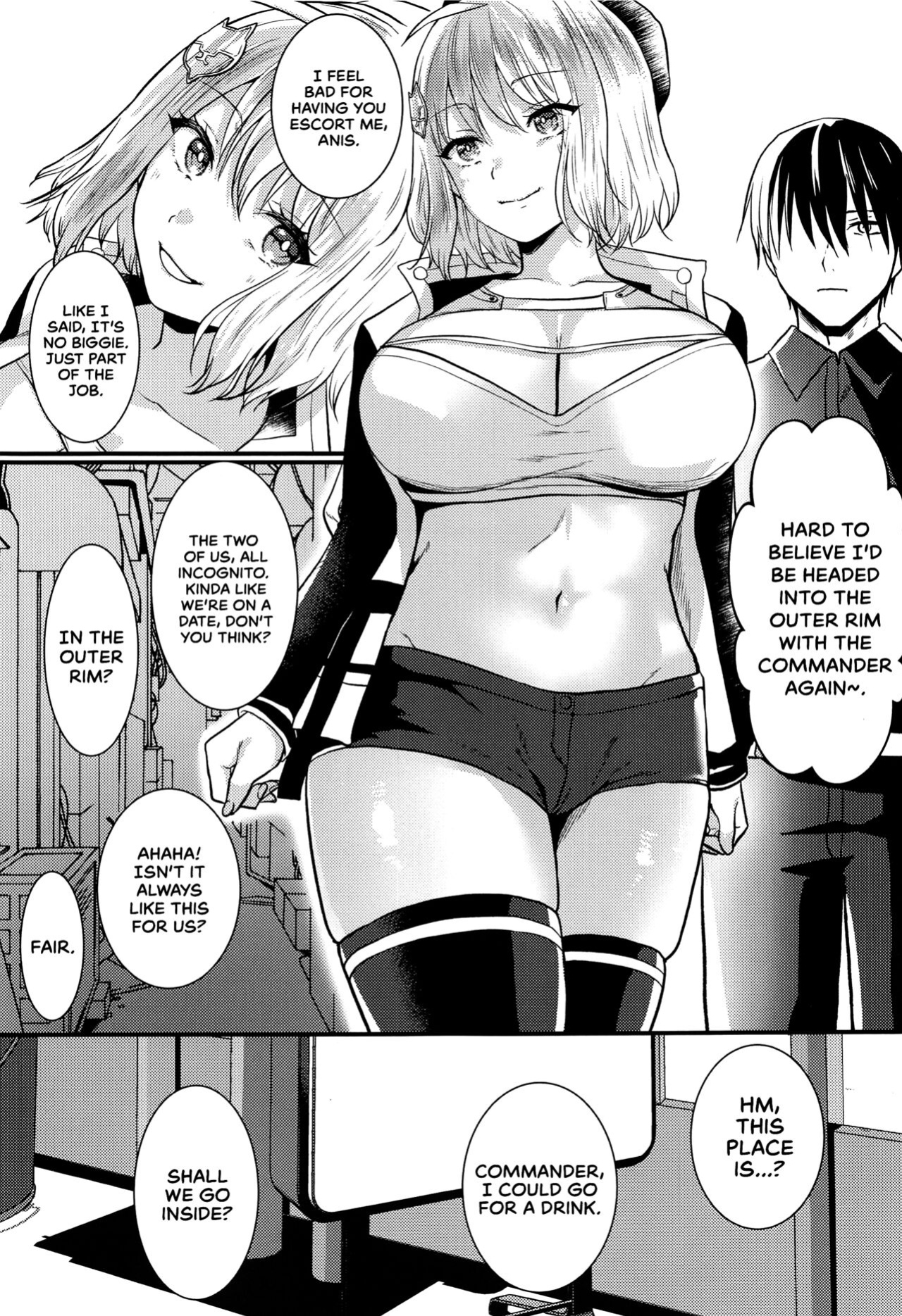 (C103) [Meringue (Kumano Kotaro)] Toaru Shikikan to Nikke ga Couple Kissa e Itta Ohanashi | A story following a certain Commander and Nikke visiting a couples bar (Goddess of Victory: Nikke) [Navajodo]