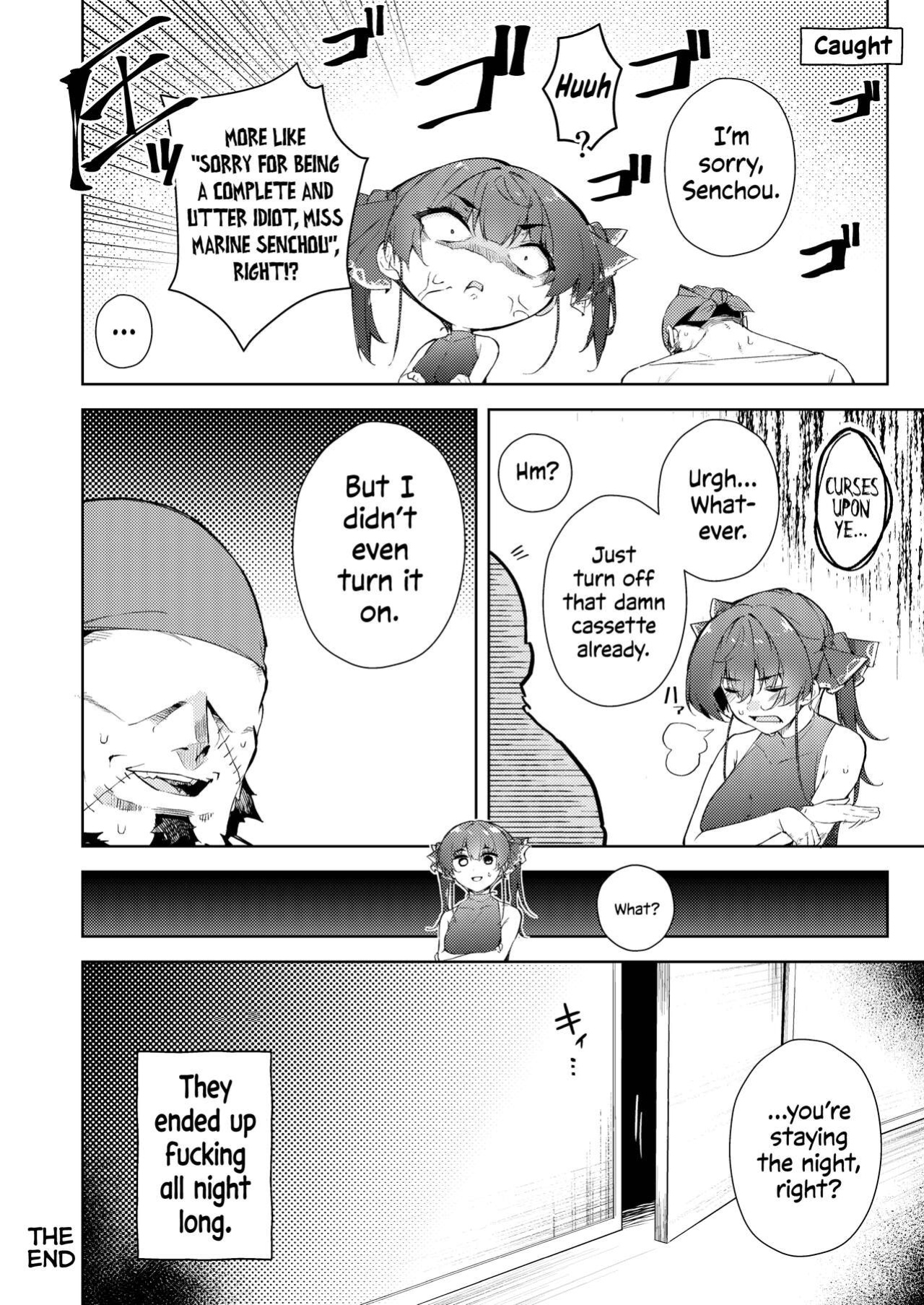 [Hikoushiki (CowBow)] Senchou no Jourei Hon | Senchou's Attempt at Exorcism (Houshou Marine) [Watson]
