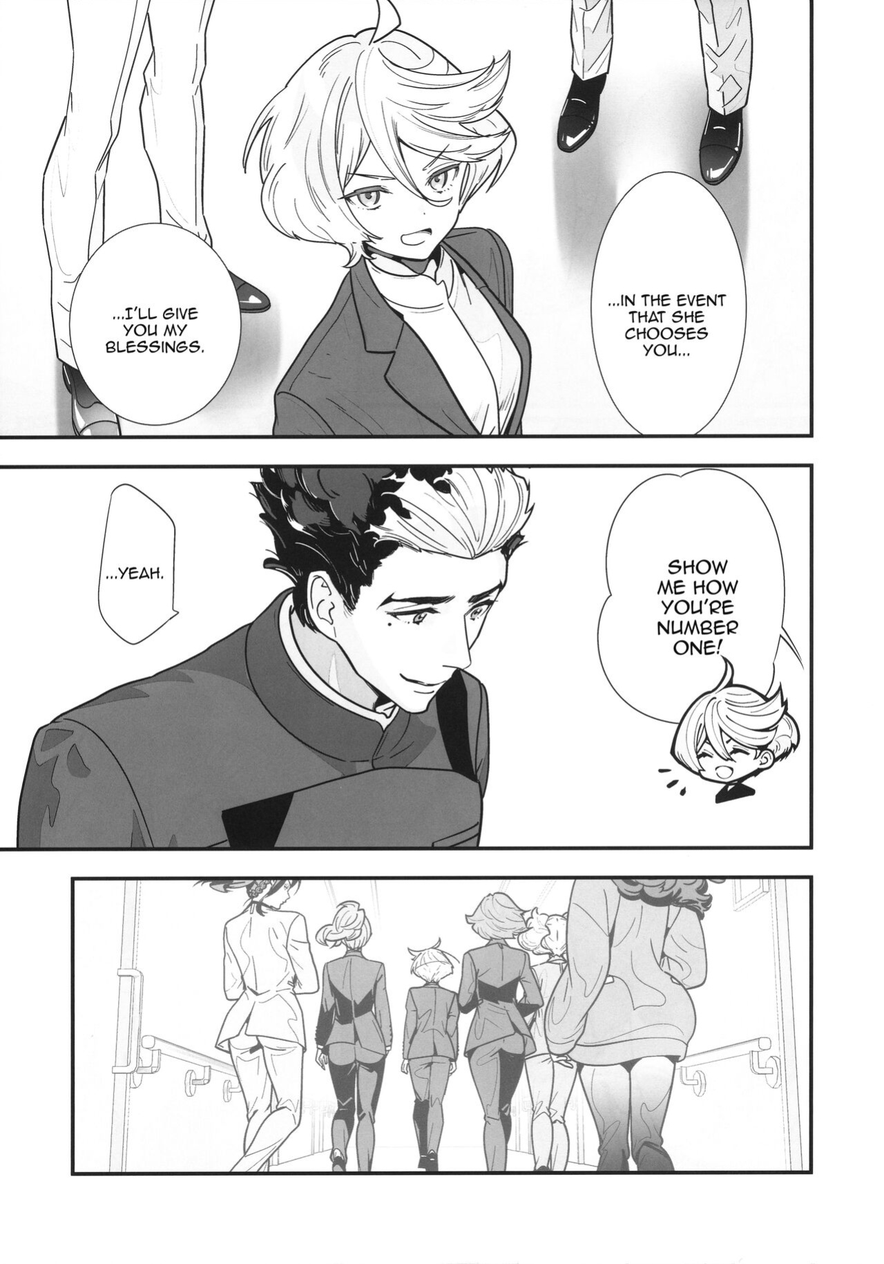 [Renai Mangaka (Naruse Hirofumi)] Shukufuku Sareru Happy End / Buildup Is Important To Get To That Blessed Happy End, Isn't It? (Gundam TWFM)