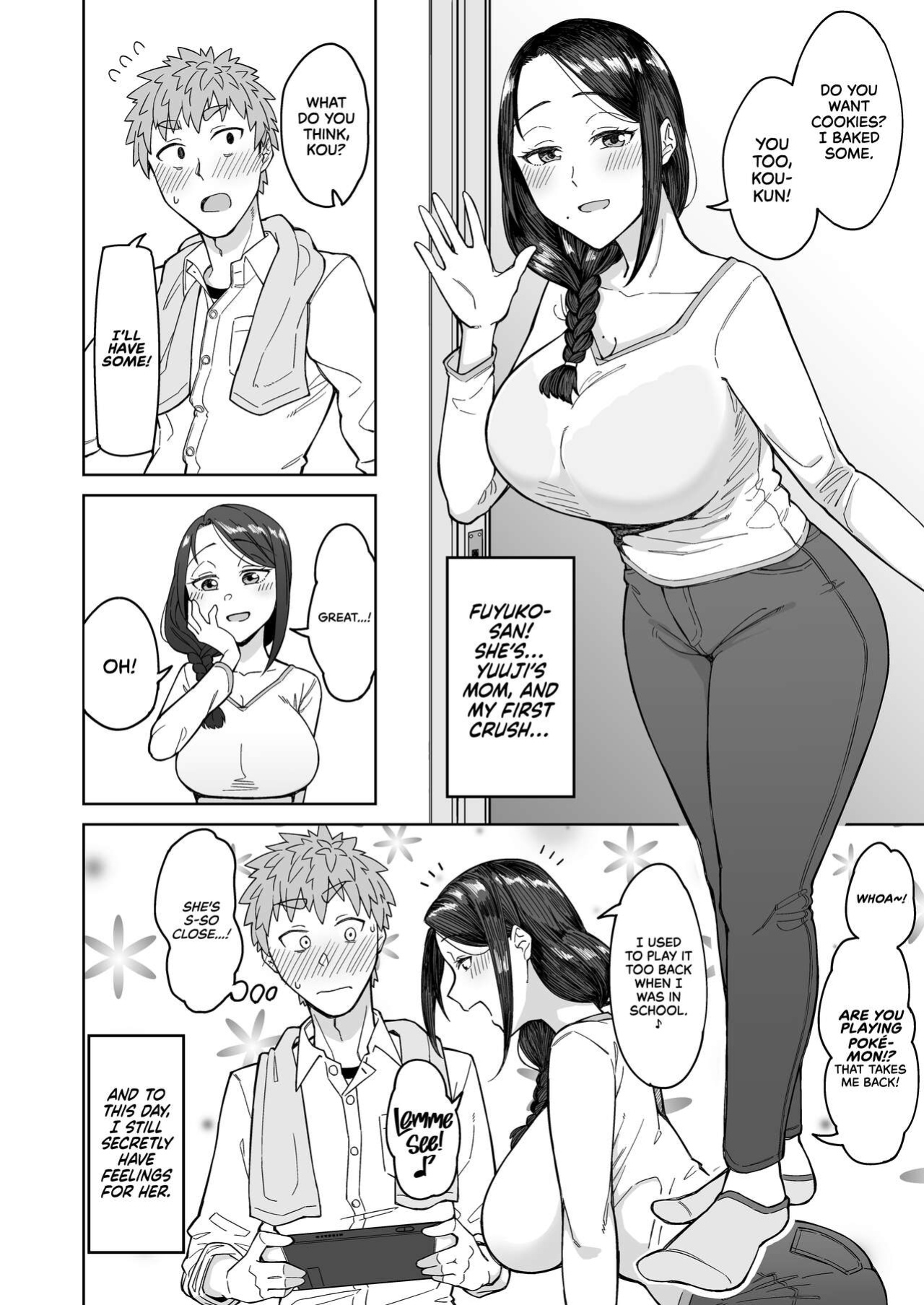 [Misaki (Akutenkou)] Hatsukoi no Hito wa, Tomodachi no Mama. | My First Love Is My Friend's Mom. [RedLantern]