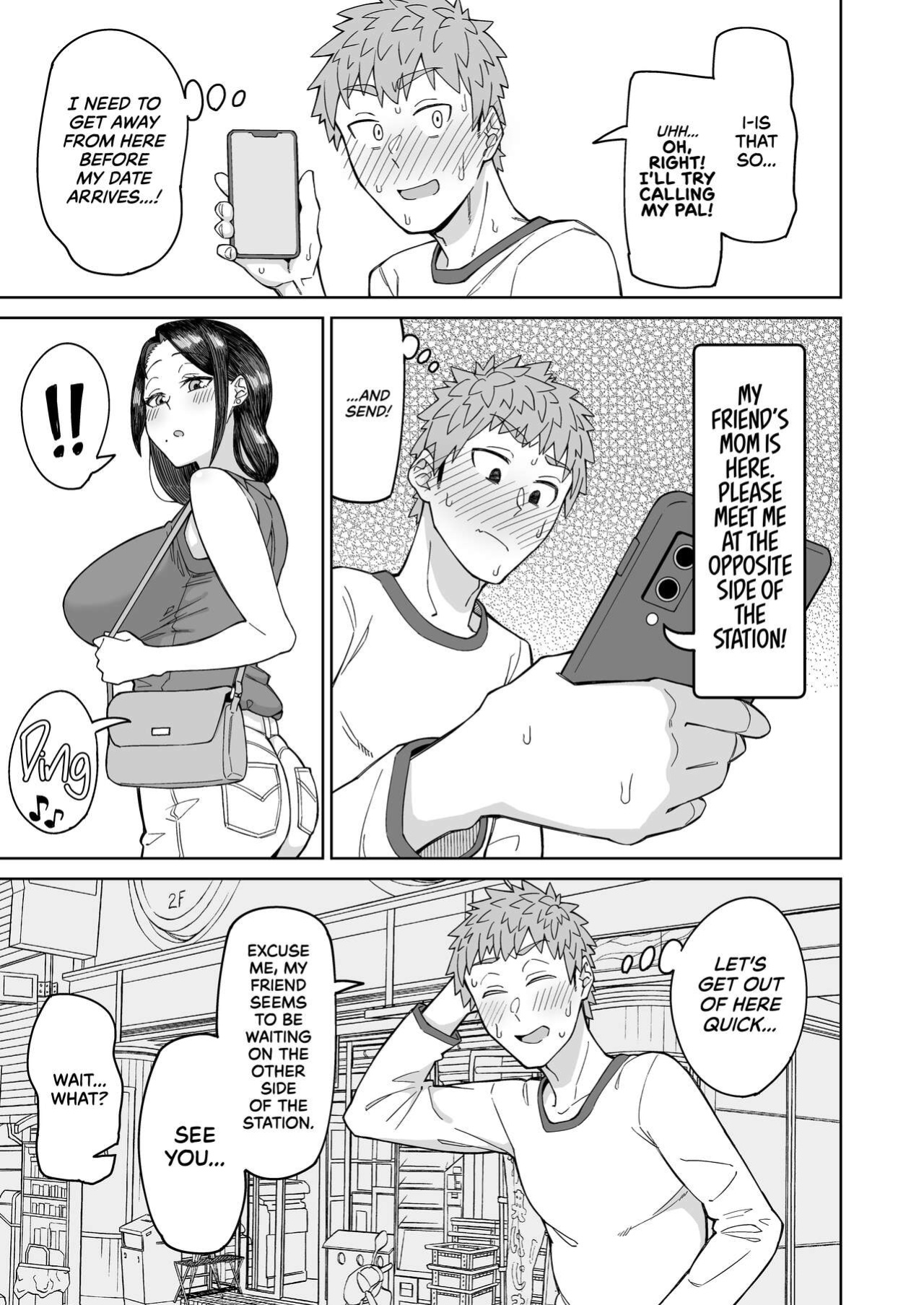 [Misaki (Akutenkou)] Hatsukoi no Hito wa, Tomodachi no Mama. | My First Love Is My Friend's Mom. [RedLantern]