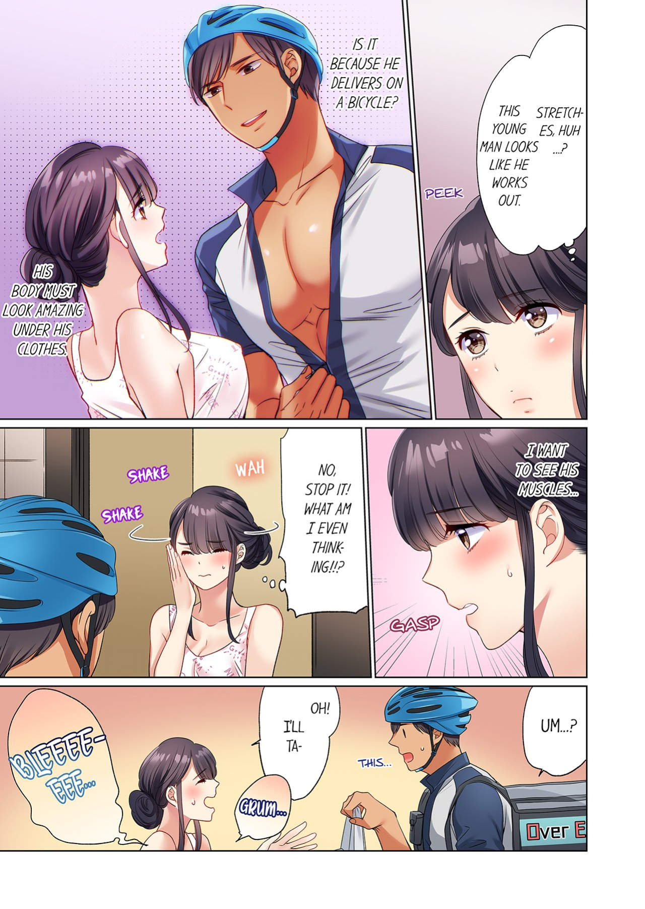 [Uehara Yoyogi] Zaitaku OL, Yotsunbai Iki! Heya Made Gamandekinai Deribarii SEX 1 | Work-at-Home Clerk, Cums on All Fours! Impatient Delivery Sex 1